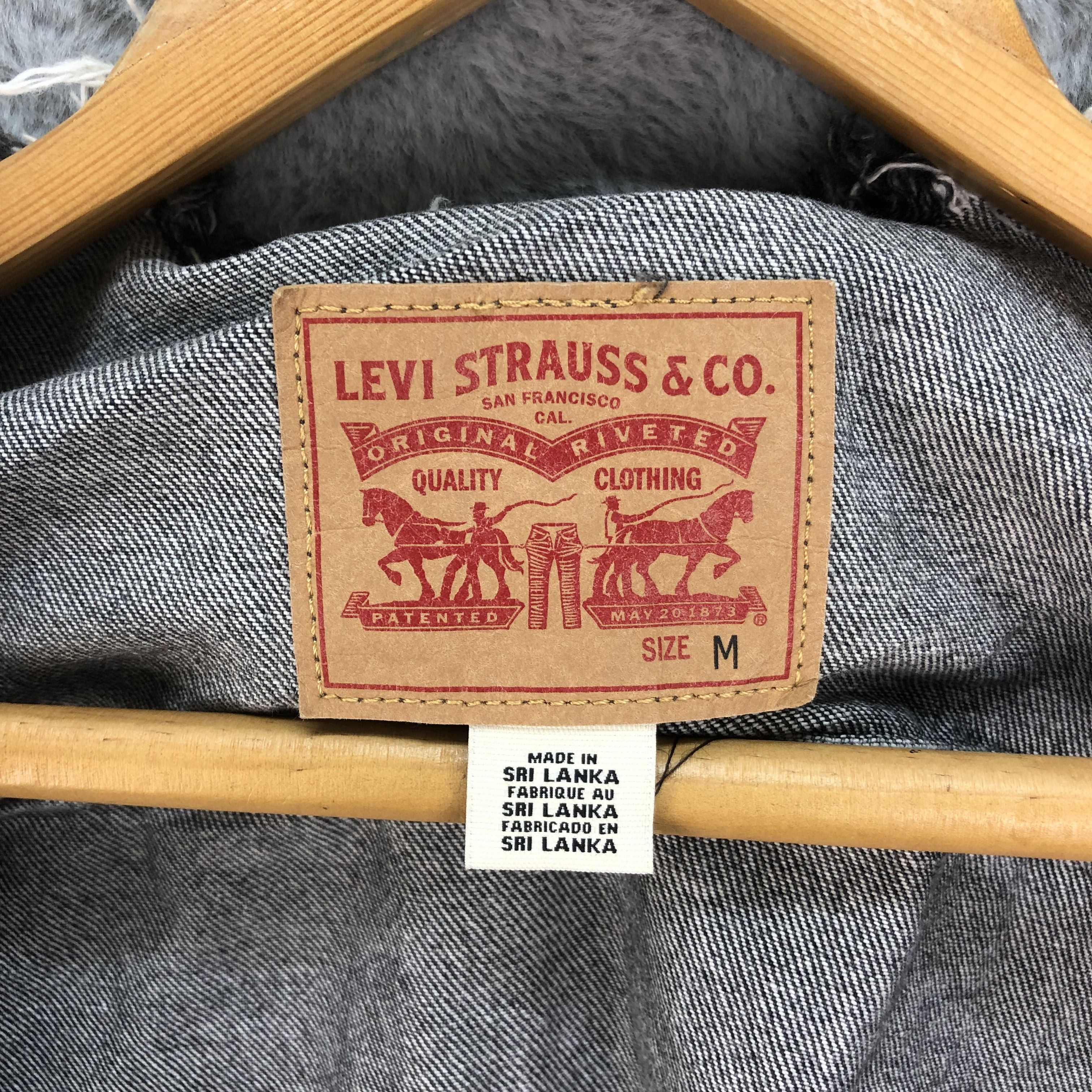 Levi's Levi's 35936 Distressed Raw Hem Black Denim Jacket #4698-164 Size M / US 6-8 / IT 42-44 - 10 Thumbnail