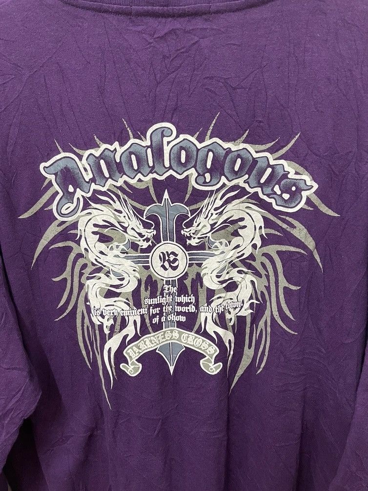 Dragonfly × Japanese Brand × Vintage Sideway Japan Dragonfly Tattoo Style Cross Logo Longsleeve Size US L / EU 52-54 / 3 - 1 Thumbnail