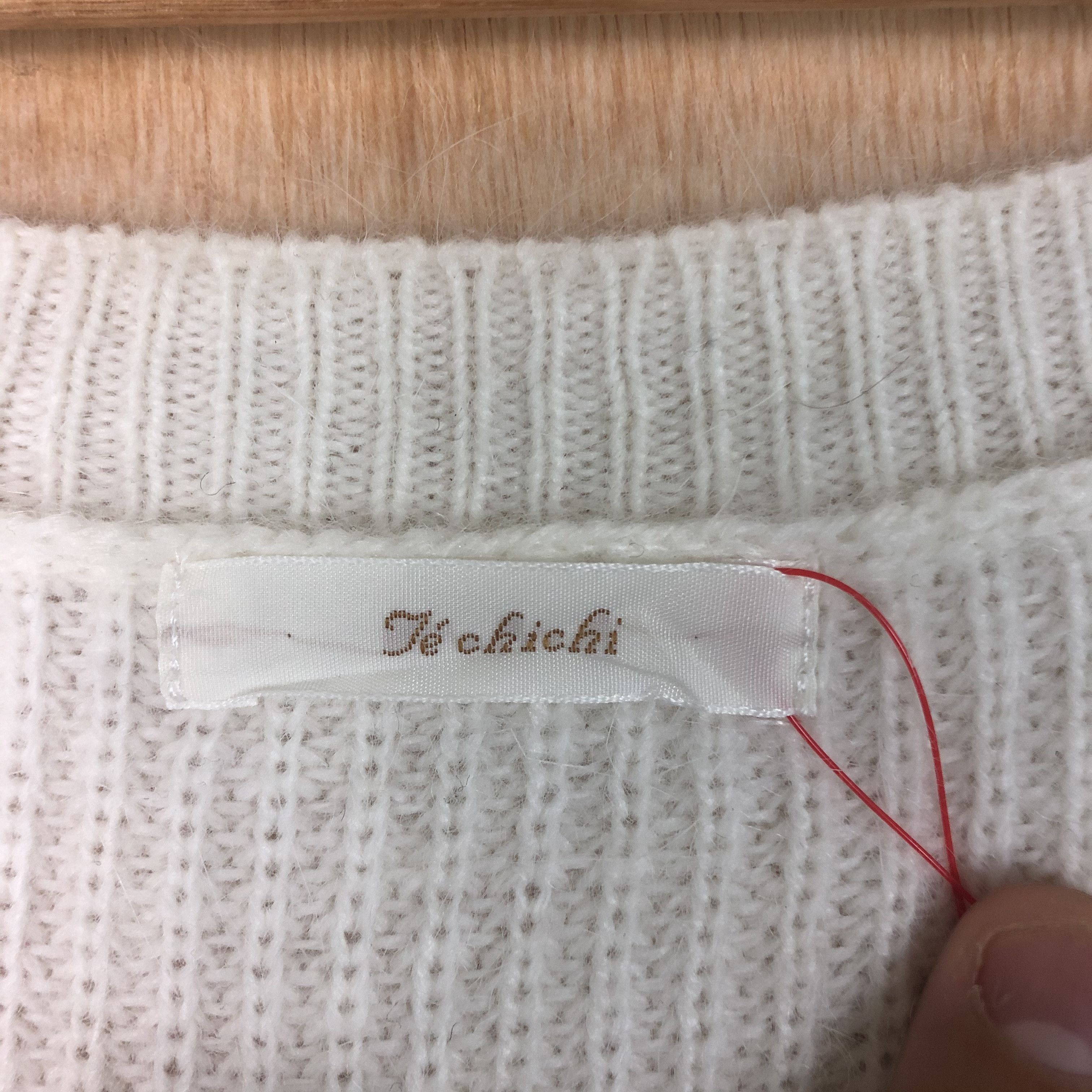 Homespun Knitwear × Japanese Brand × Vintage DLL Te`chichi White Shag Shaggy fur KNitwear #c043 Size M / US 6-8 / IT 42-44 - 4 Thumbnail