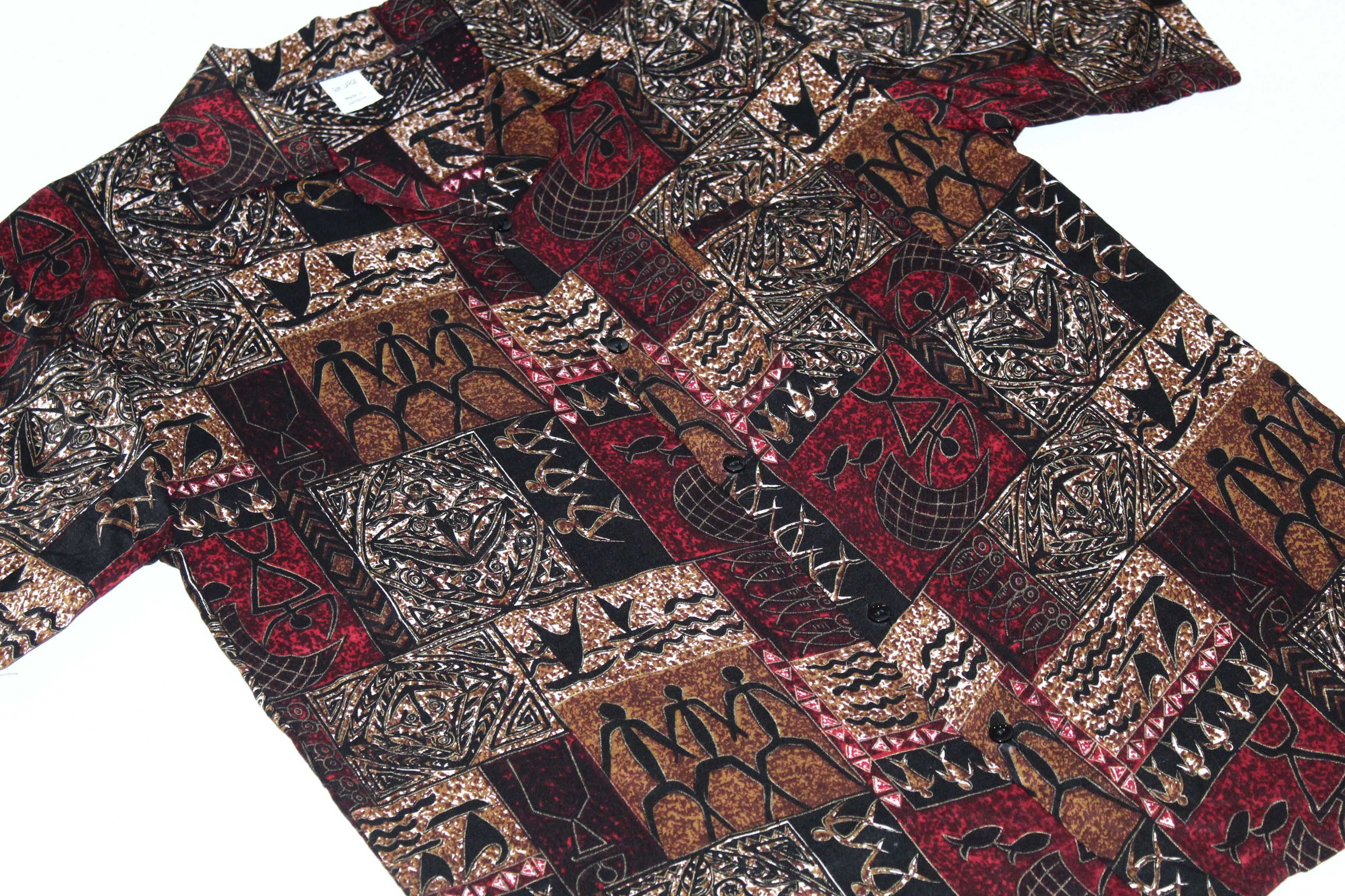 Japanese Brand Rare Vintage Abstract Art Hawaiian Shirt. Made in Jamaica Size US XL / EU 56 / 4 - 3 Thumbnail