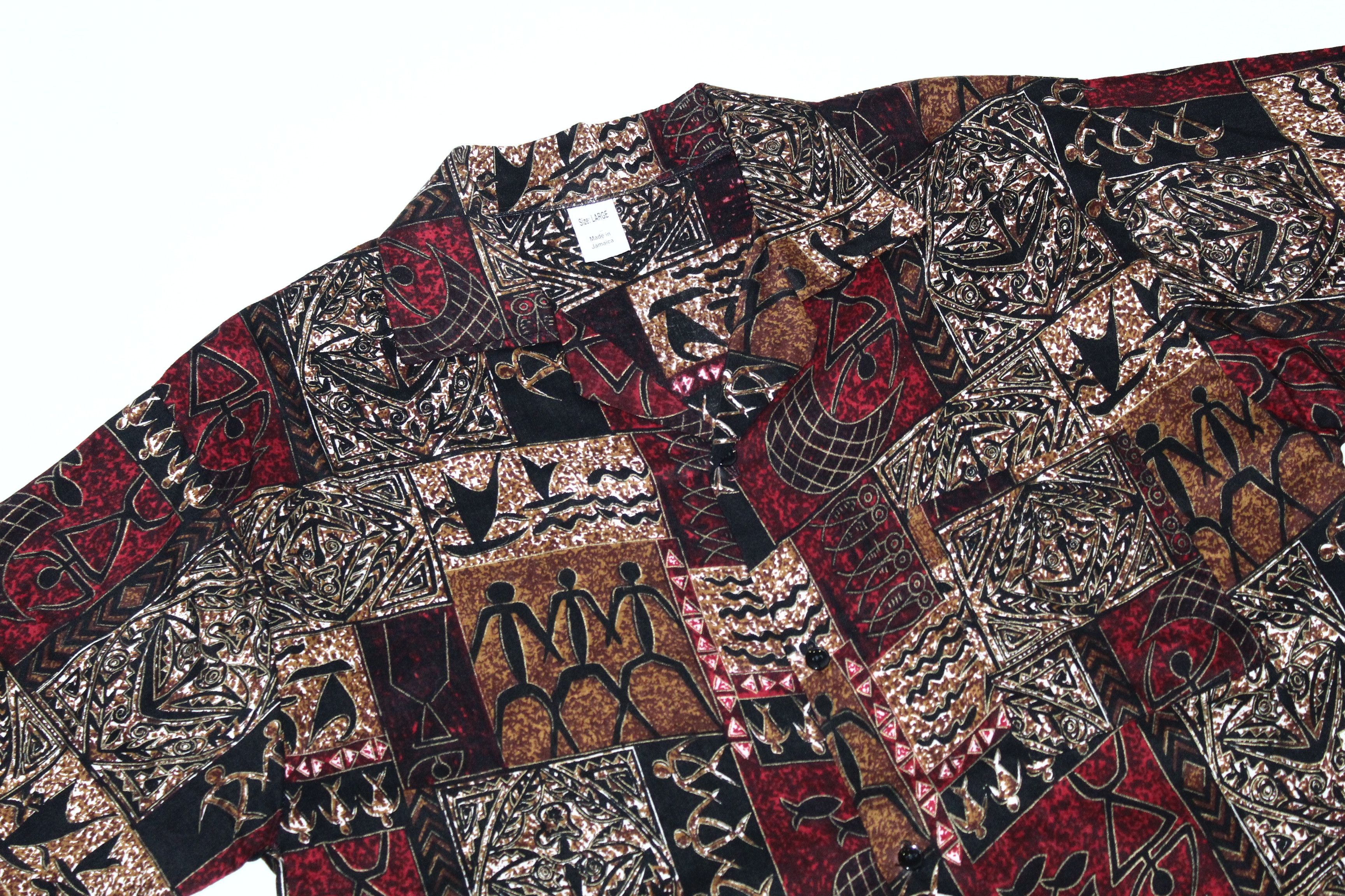 Japanese Brand Rare Vintage Abstract Art Hawaiian Shirt. Made in Jamaica Size US XL / EU 56 / 4 - 2 Thumbnail