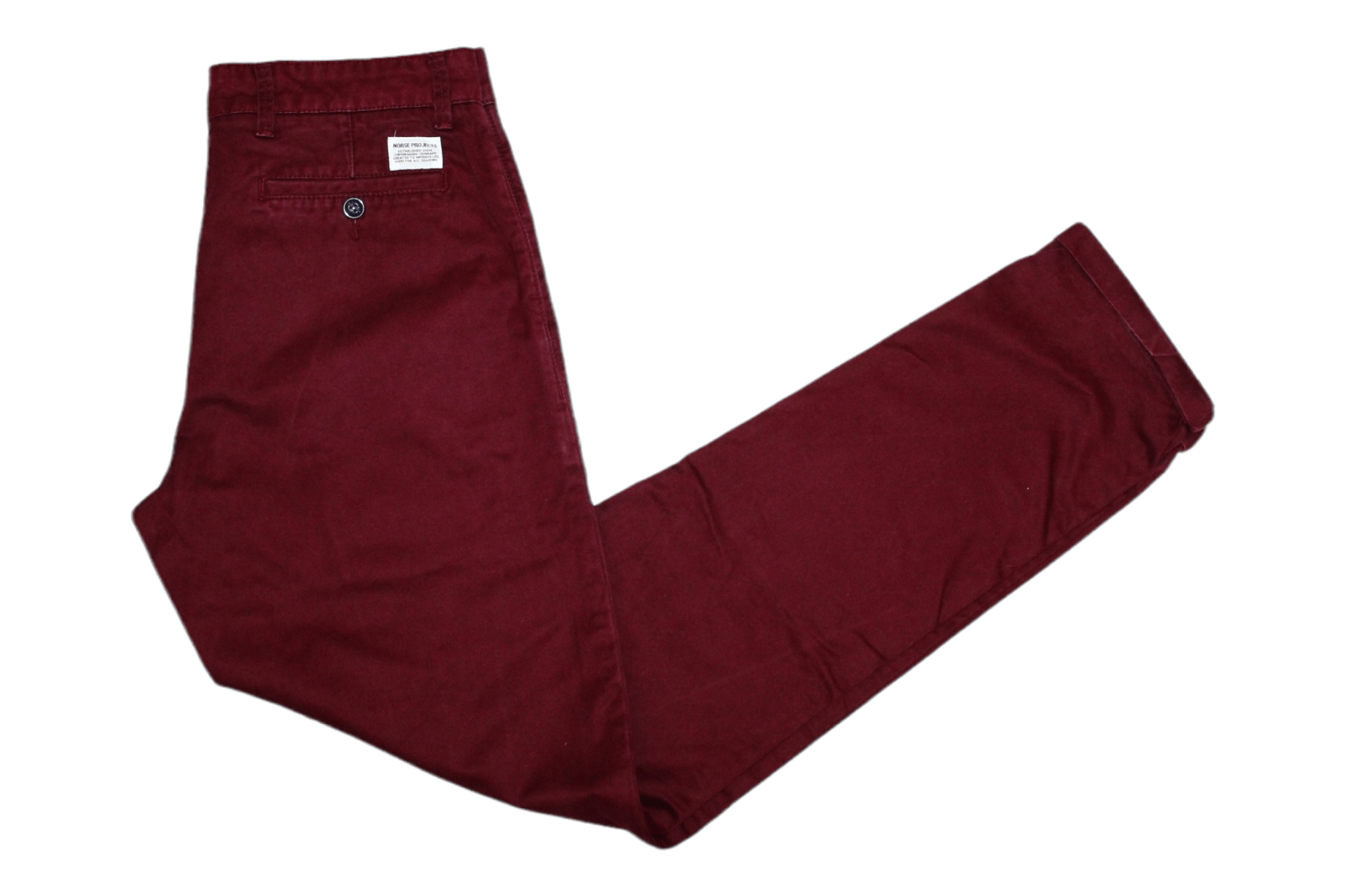 Image of Norse Projects Aros Heavy Chino Aw/12 Pants in Red, Men's (Size 30)