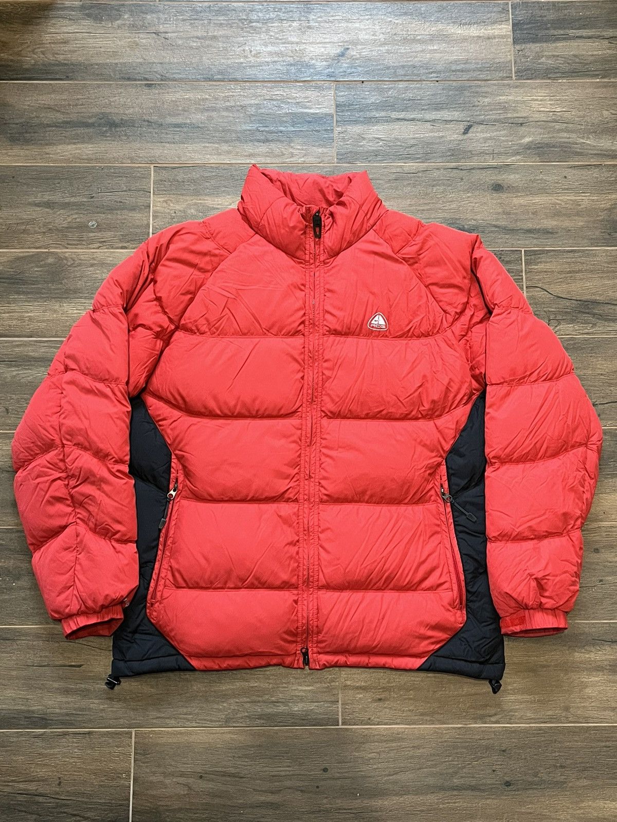 Vintage Nike ACG Nylon Puffer Bomber Red Jacket