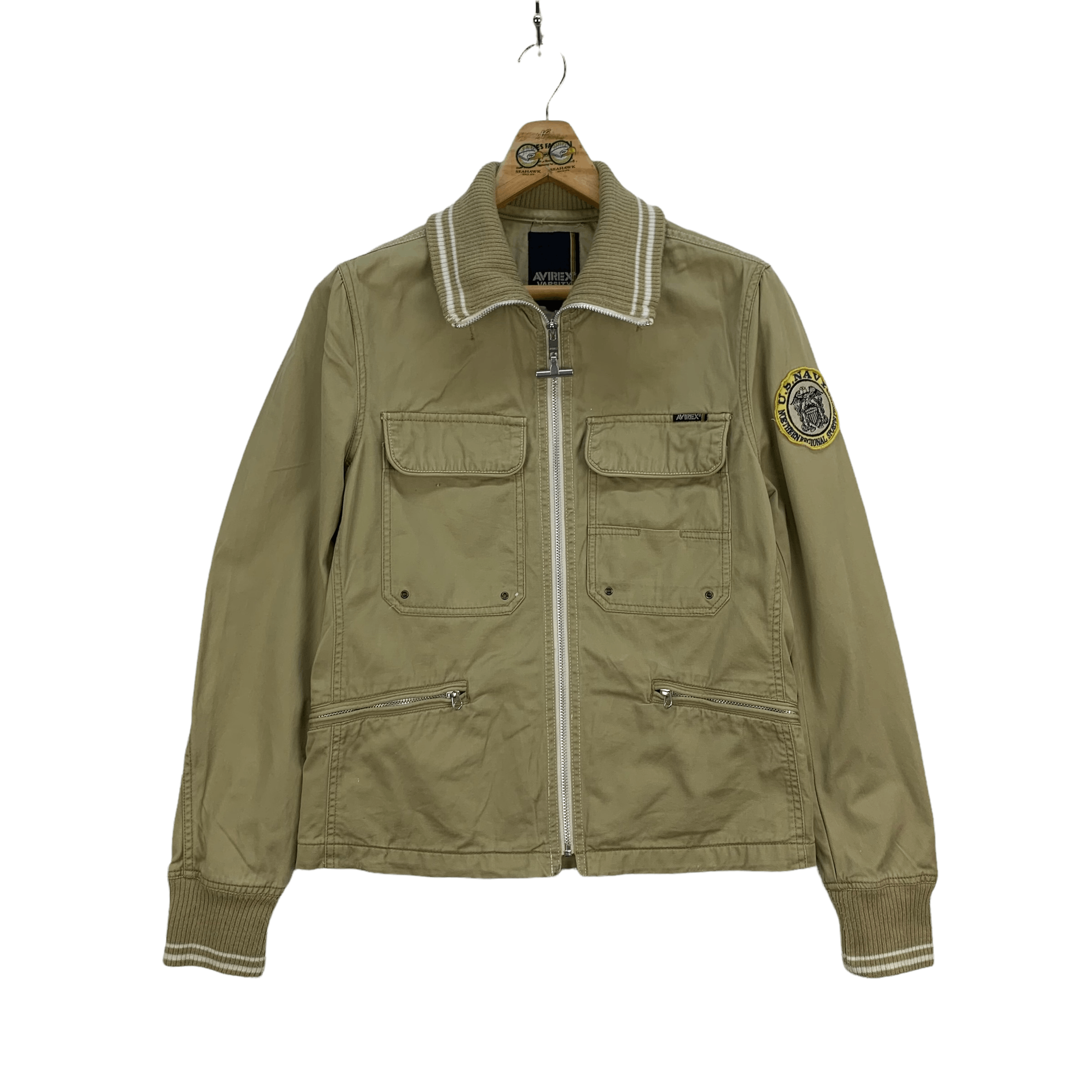 Avirex Avirex Varsity US Navy Four Pocket Chore Jacket #4056-140 Size US M / EU 48-50 / 2 - 1 Thumbnail
