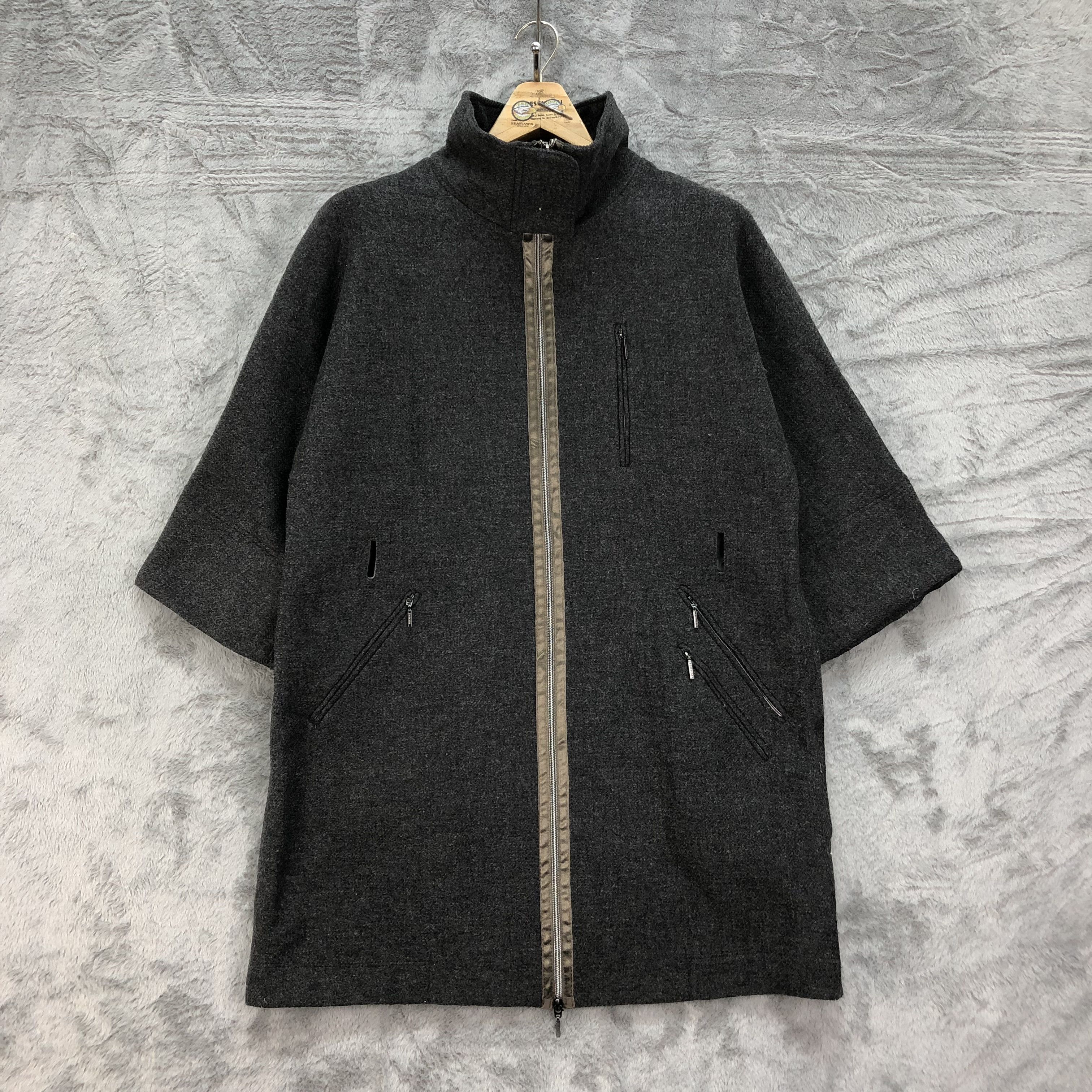 image of Designer Max Mara Wool Long Coat 4562-159 in Grey, Women's (Size Medium)