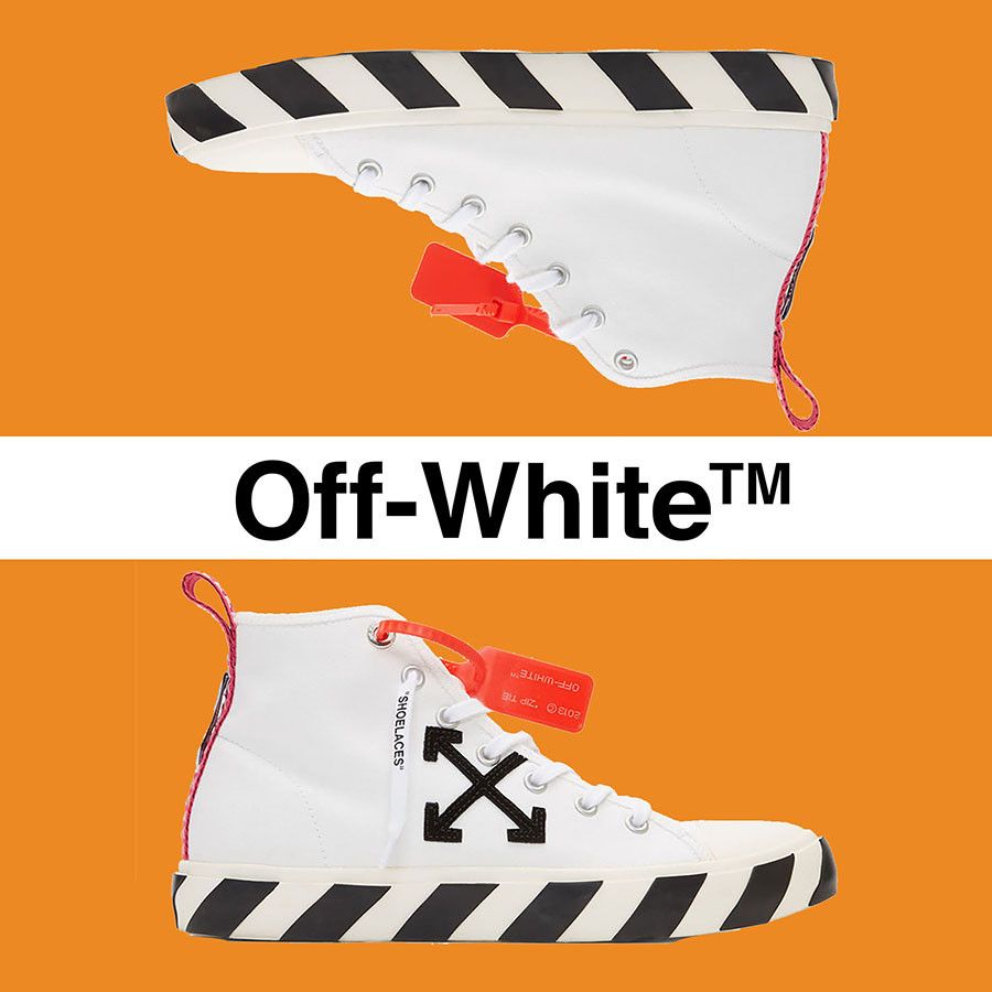 image of Off White Hi-Top Sneakers in White, Men's (Size 9)