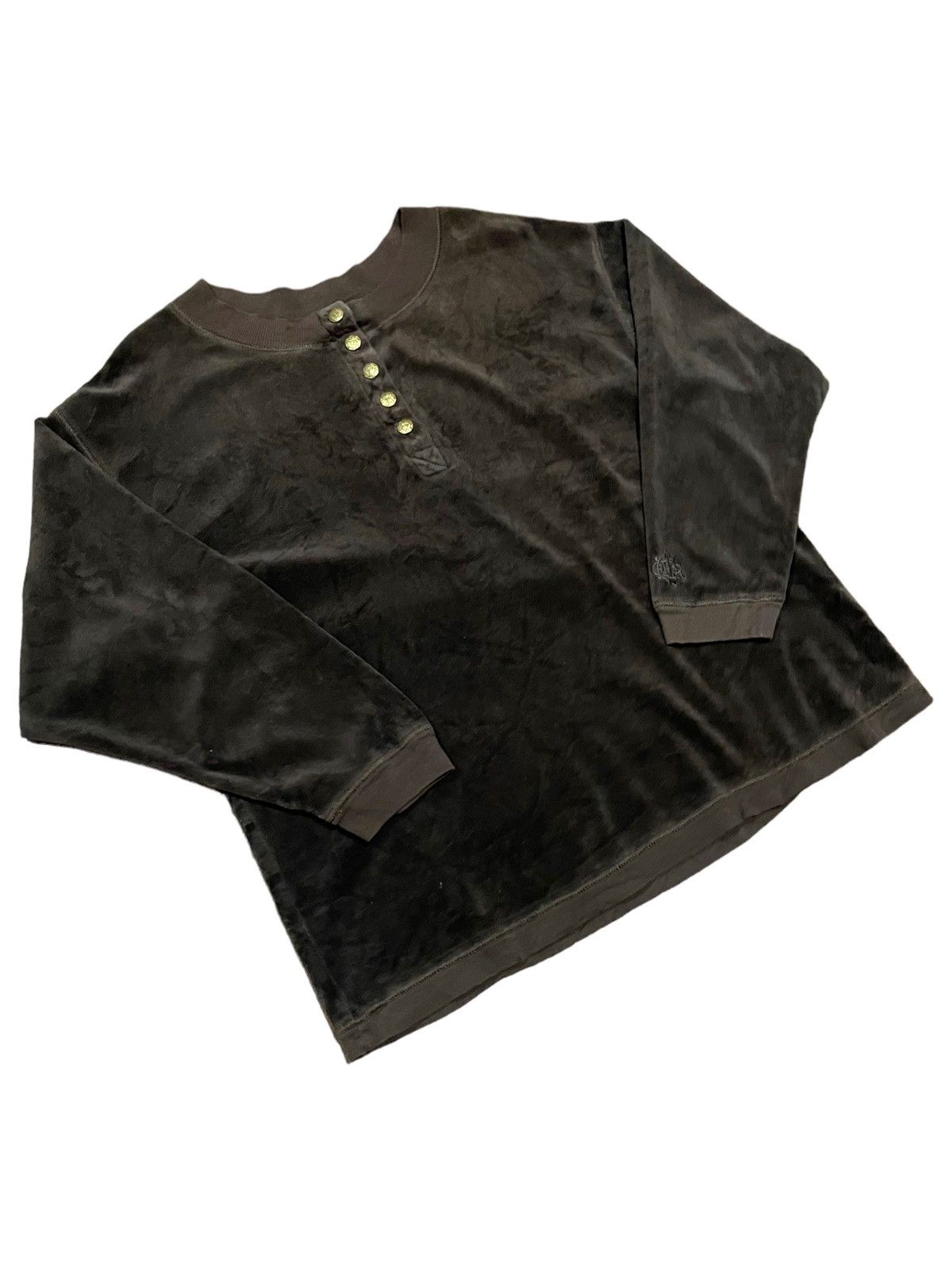 Christian Dior Monsieur Rare🔥Christian Dior Vintage Velour Velvet Shirt Size L / US 10 / IT 46 - 10 Thumbnail