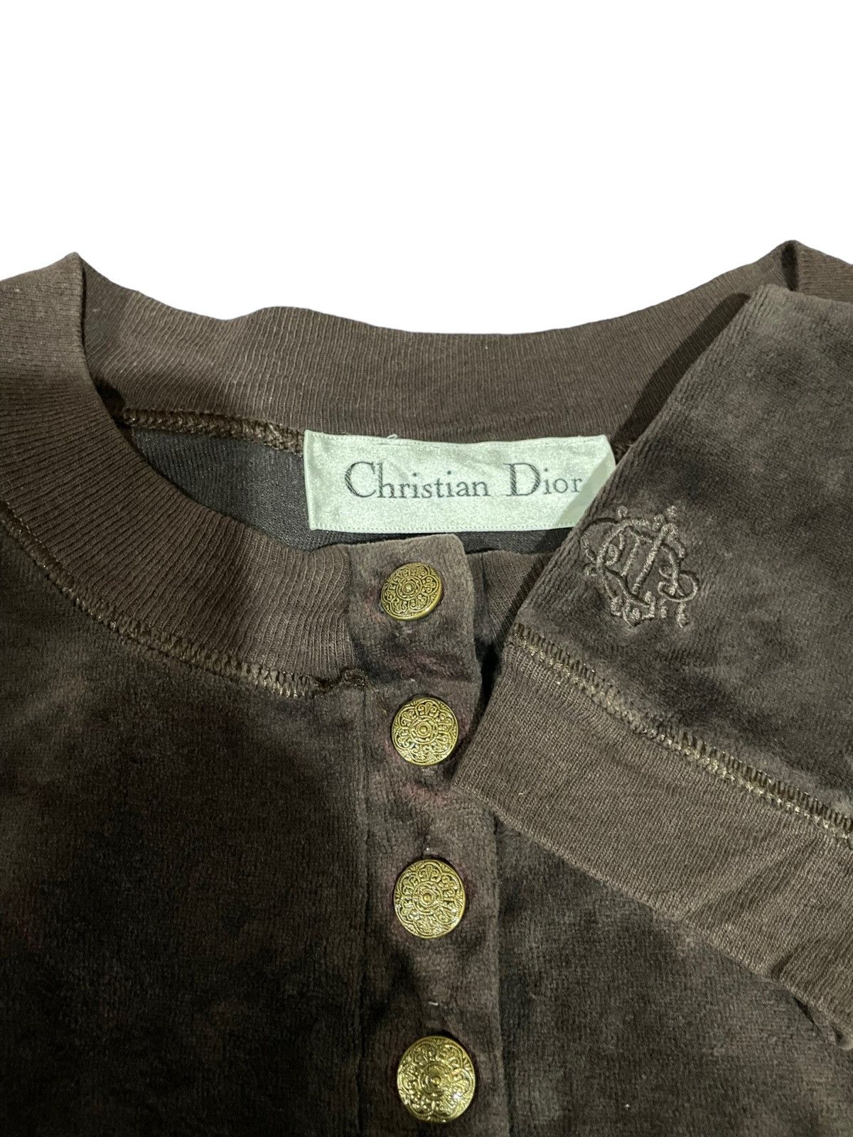 Christian Dior Monsieur Rare🔥Christian Dior Vintage Velour Velvet Shirt Size L / US 10 / IT 46 - 16 Thumbnail