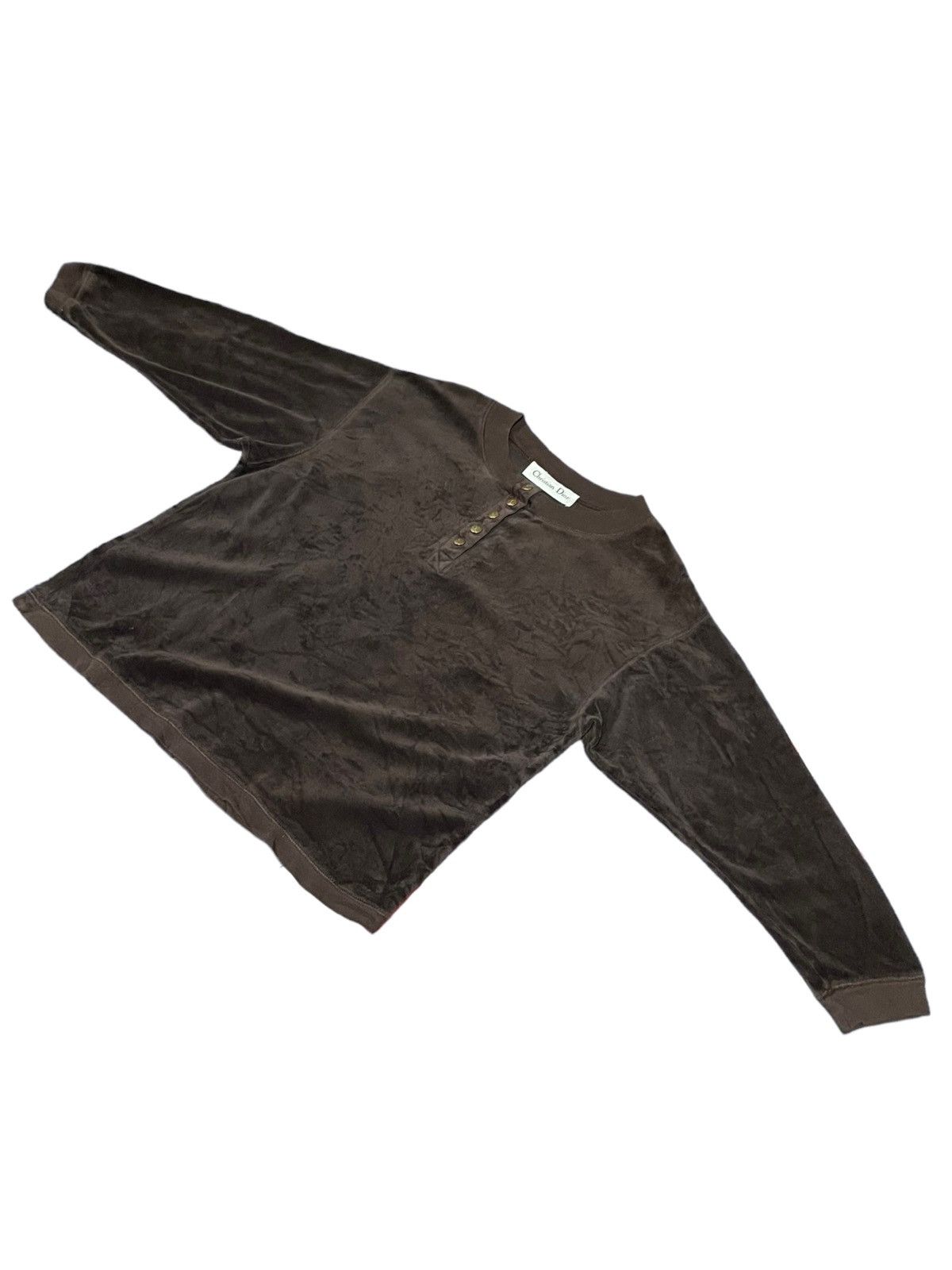 Christian Dior Monsieur Rare🔥Christian Dior Vintage Velour Velvet Shirt Size L / US 10 / IT 46 - 7 Thumbnail