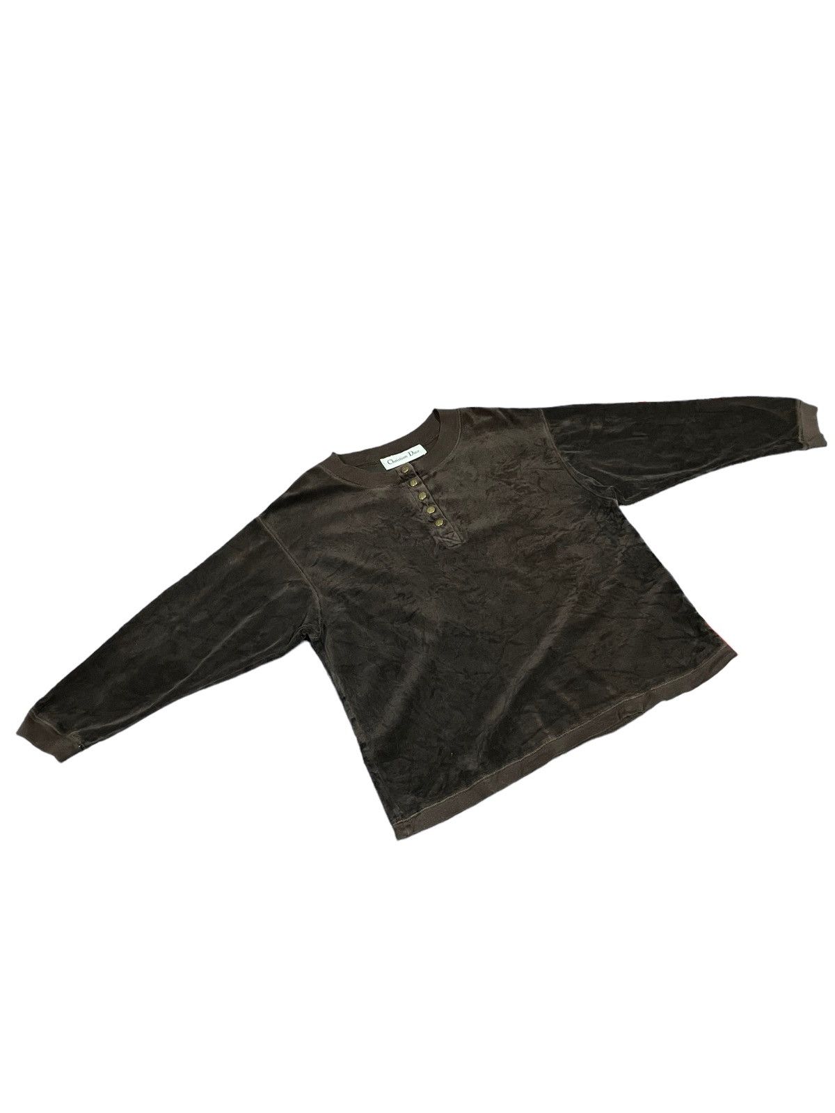 Christian Dior Monsieur Rare🔥Christian Dior Vintage Velour Velvet Shirt Size L / US 10 / IT 46 - 6 Thumbnail