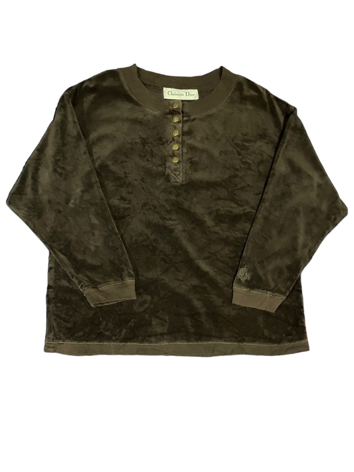 Christian Dior Monsieur Rare🔥Christian Dior Vintage Velour Velvet Shirt Size L / US 10 / IT 46 - 4 Thumbnail