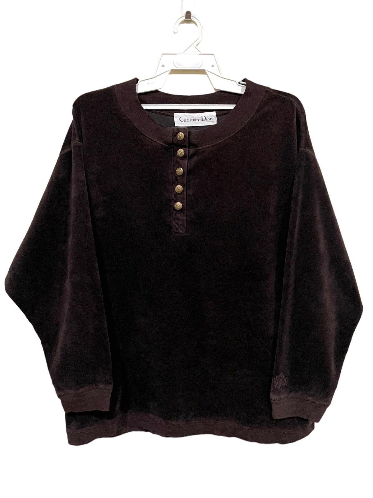Christian Dior Monsieur Rare🔥Christian Dior Vintage Velour Velvet Shirt Size L / US 10 / IT 46 - 11 Thumbnail