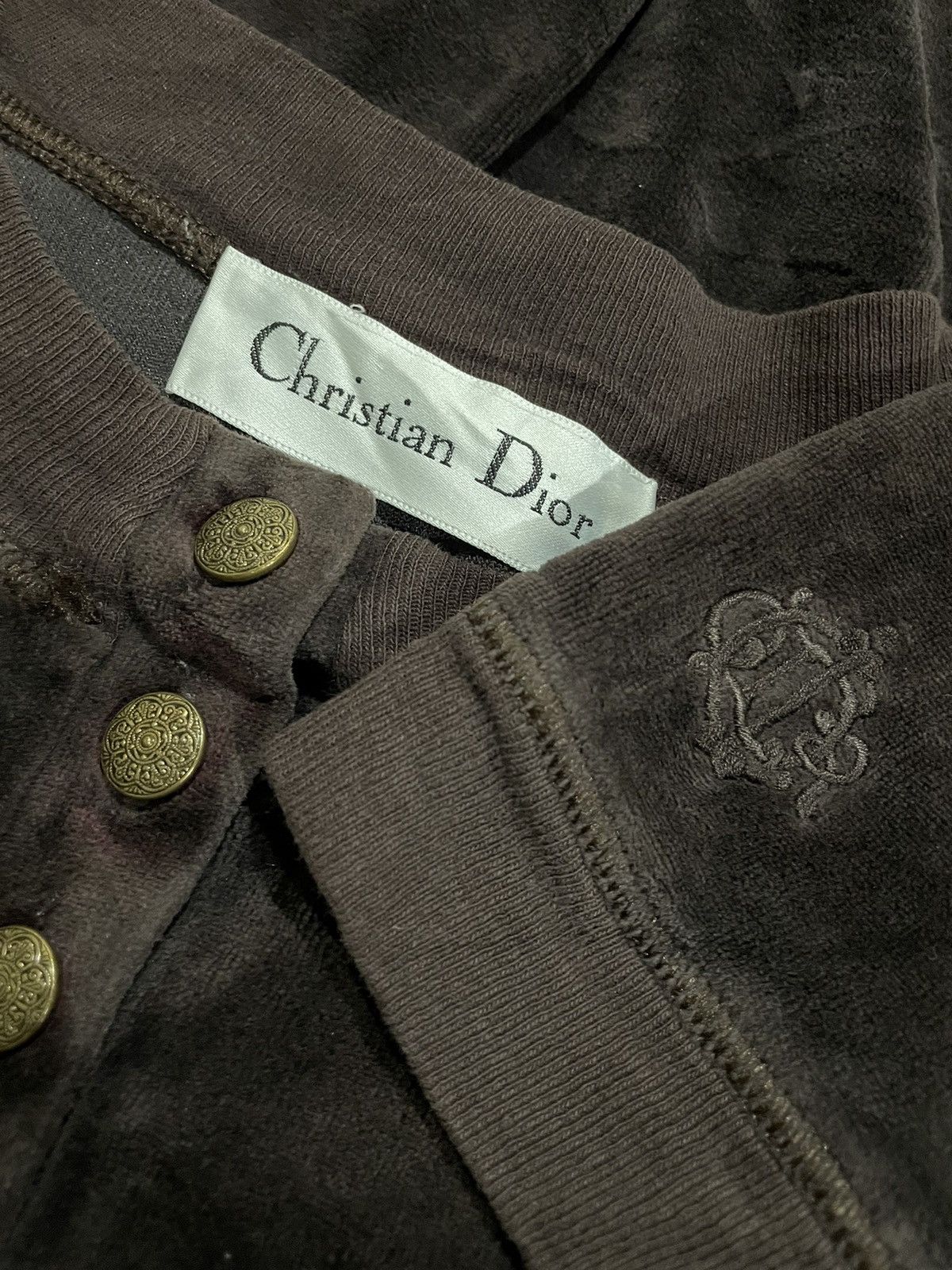 Christian Dior Monsieur Rare🔥Christian Dior Vintage Velour Velvet Shirt Size L / US 10 / IT 46 - 3 Thumbnail