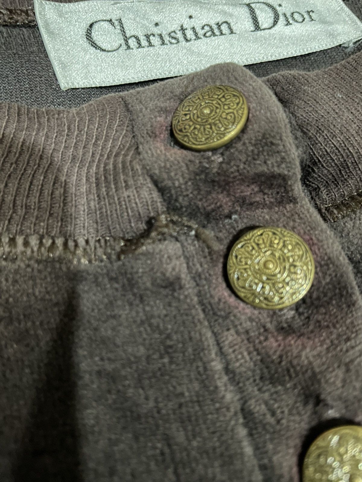 Christian Dior Monsieur Rare🔥Christian Dior Vintage Velour Velvet Shirt Size L / US 10 / IT 46 - 25 Thumbnail