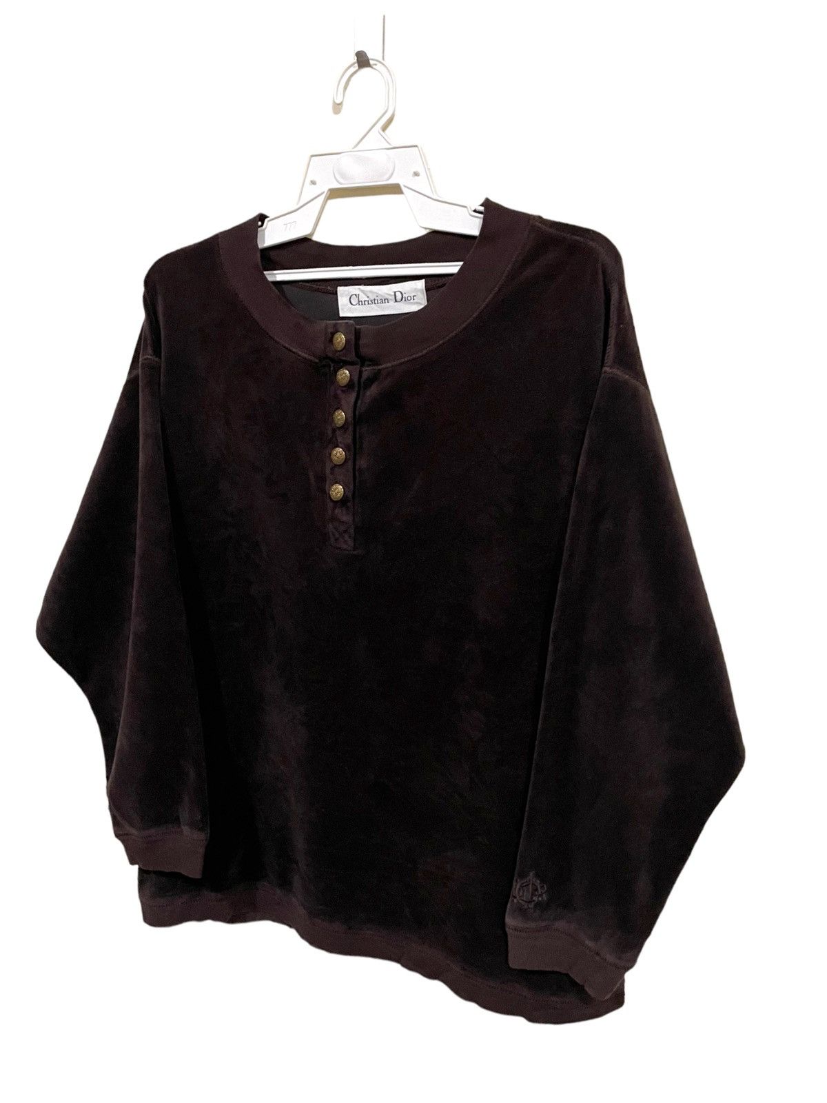 Christian Dior Monsieur Rare🔥Christian Dior Vintage Velour Velvet Shirt Size L / US 10 / IT 46 - 12 Thumbnail