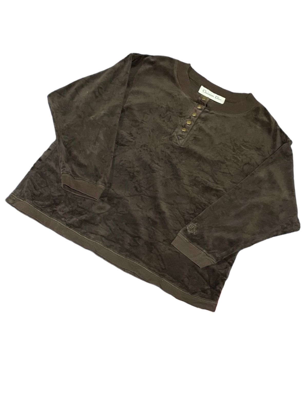Christian Dior Monsieur Rare🔥Christian Dior Vintage Velour Velvet Shirt Size L / US 10 / IT 46 - 5 Thumbnail