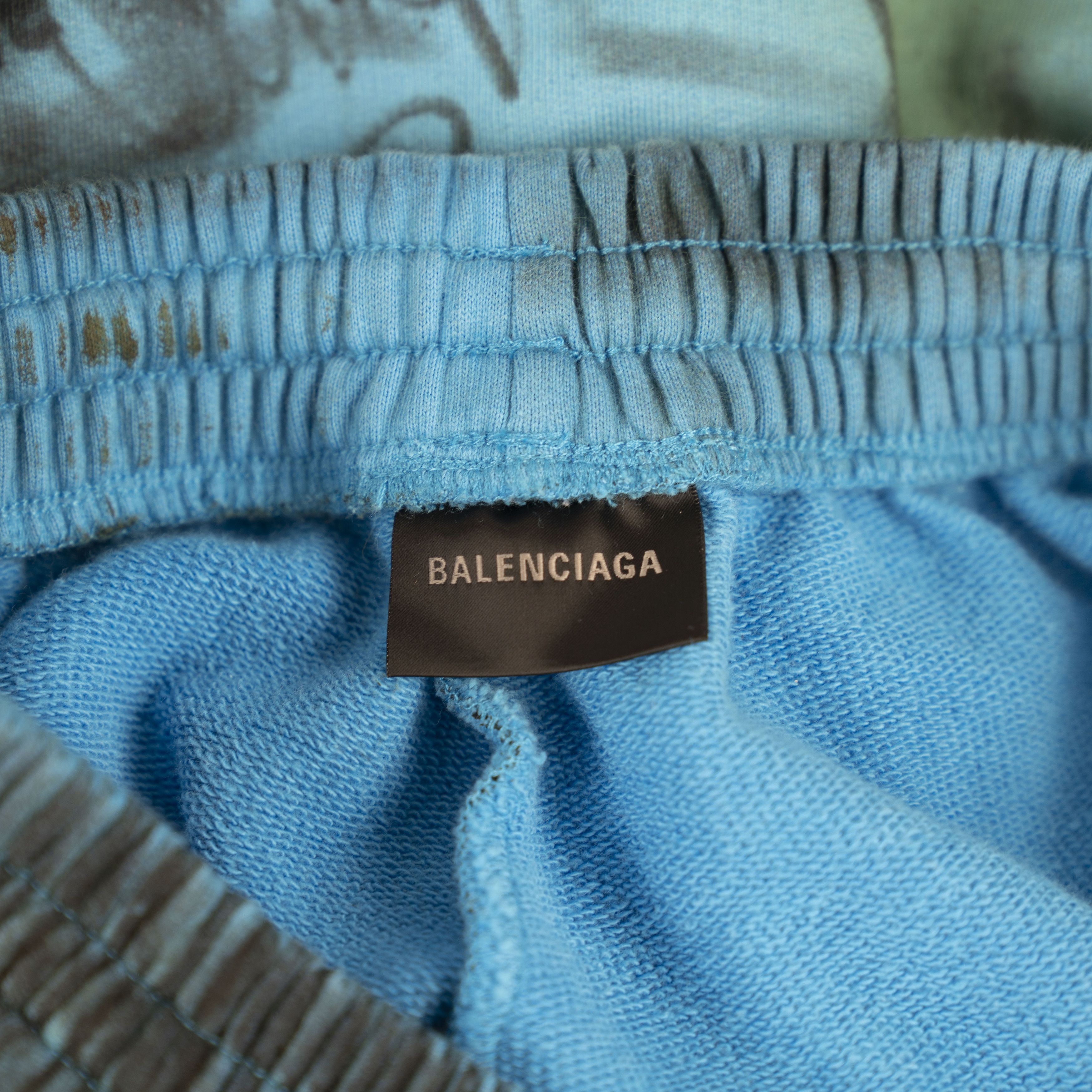 Balenciaga Balenciaga Skater Baggy Sweatpants Blue Sky XS Size US 30 / EU 46 - 3 Thumbnail