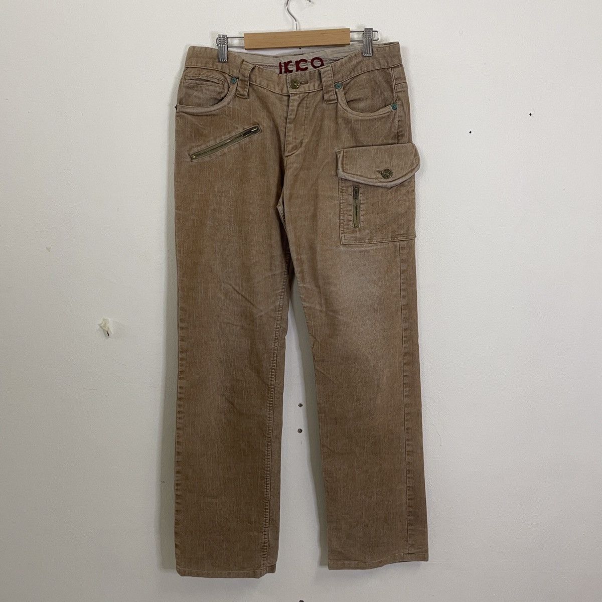 image of Vintage Ikka Utility Multipocket Tactical Courdoroi Pants in Brown, Men's (Size 32)