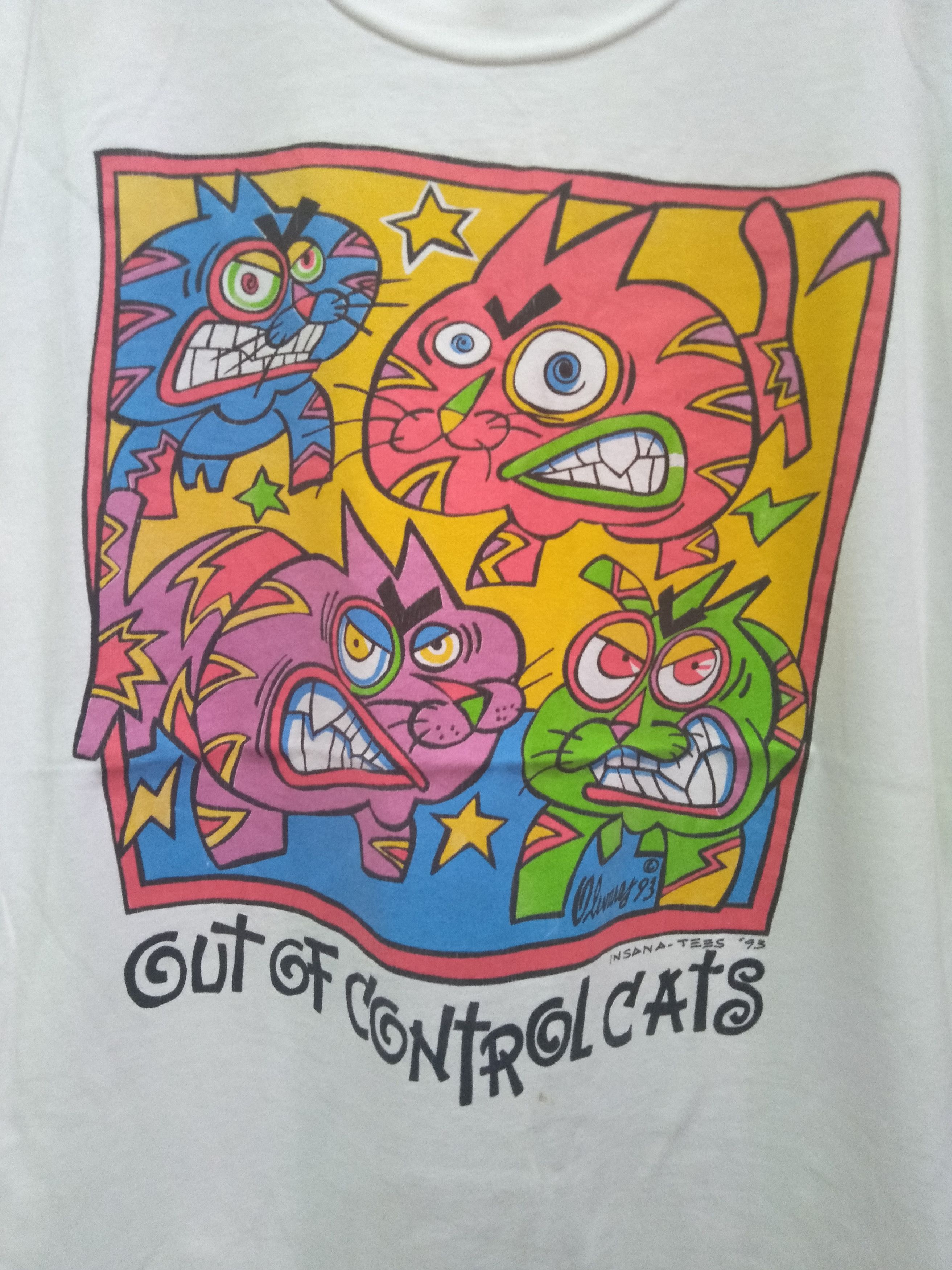 Vintage Out of Control Cats Size US L / EU 52-54 / 3 - 2 Thumbnail