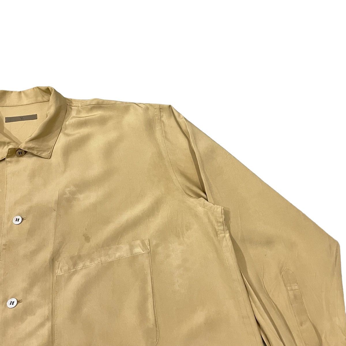Yohji Yamamoto Vintage 80’s Y’s Yohji Yamamoto Silk Buttons Up Shirt Size US XL / EU 56 / 4 - 2 Thumbnail