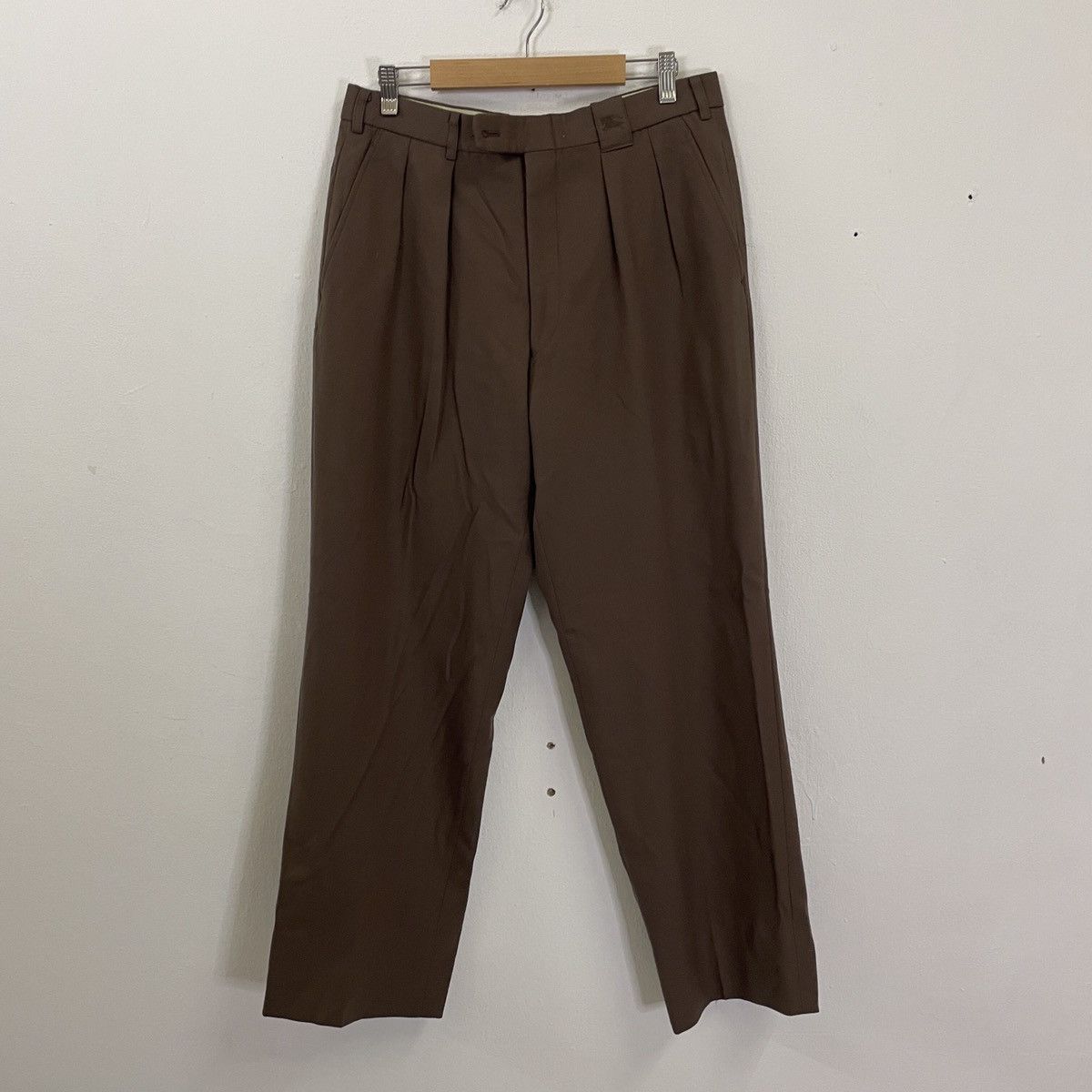 Burberry Vintage 90s Burberrys Embroidery Small Logo Chino Pants Size US 34 / EU 50 - 1 Thumbnail
