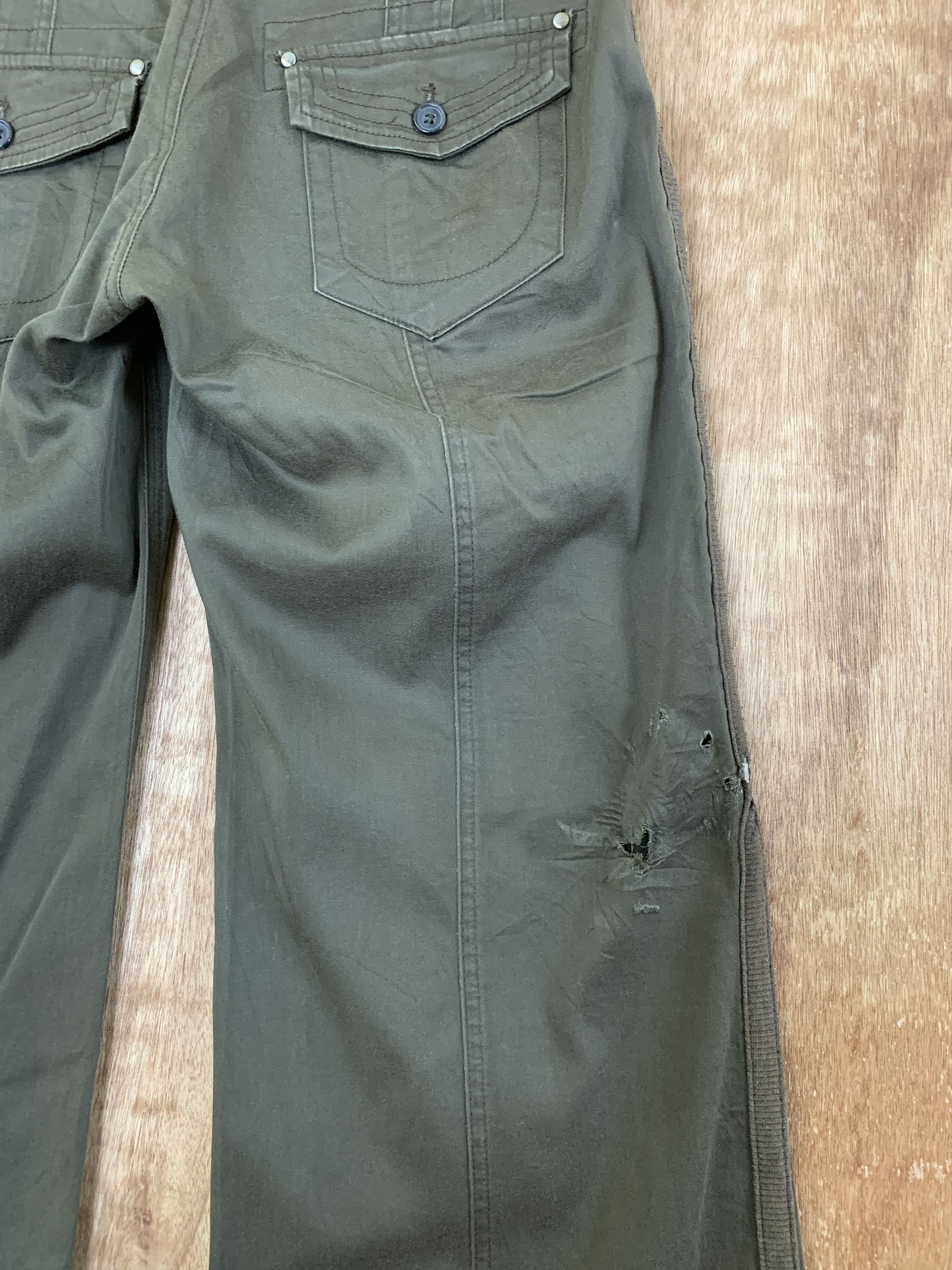 If Six Was Nine Flared Brush Brown Soft Pants Double Knee Vintage Size US 28 / EU 44 - 12 Thumbnail
