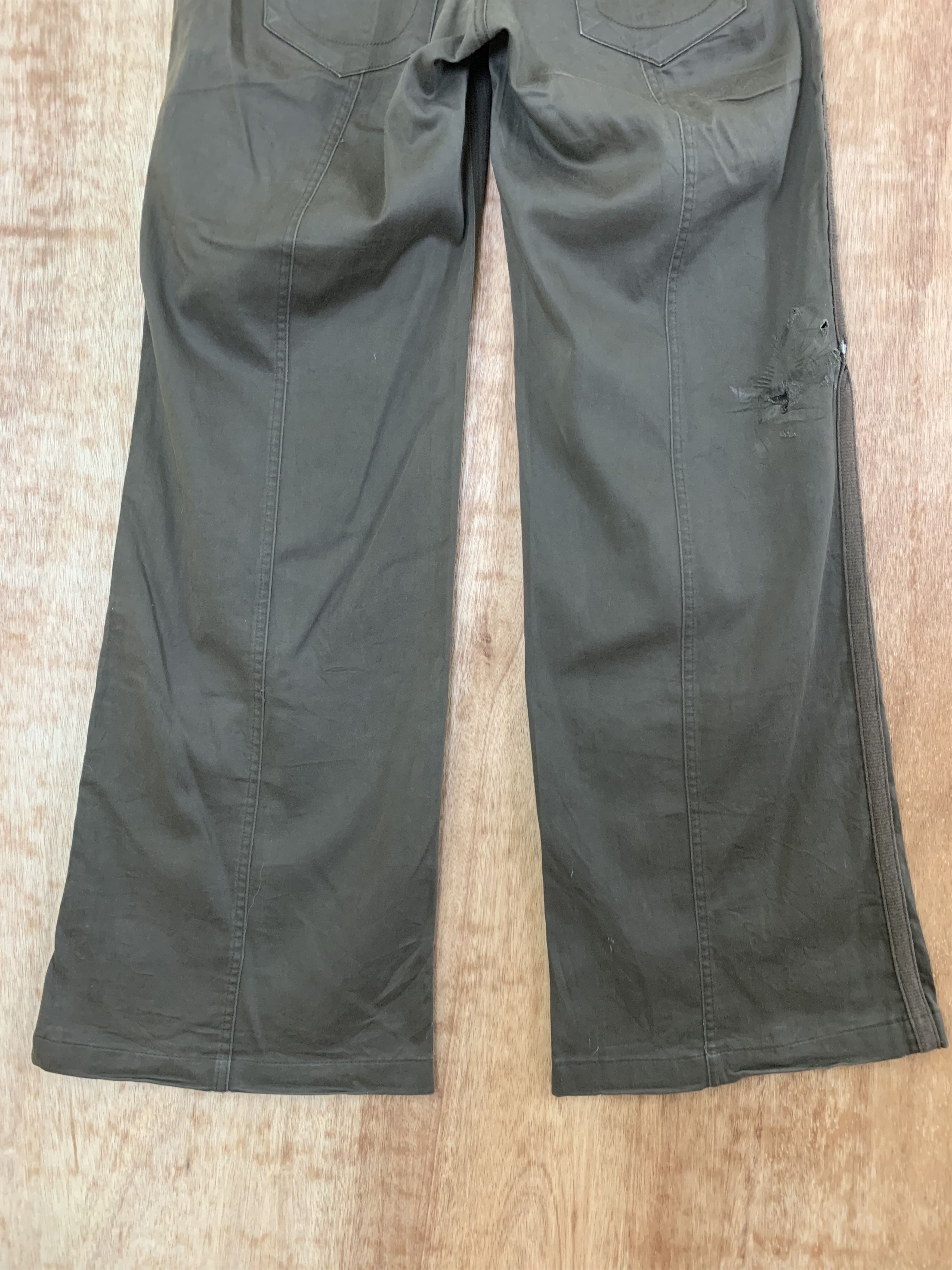 If Six Was Nine Flared Brush Brown Soft Pants Double Knee Vintage Size US 28 / EU 44 - 13 Thumbnail