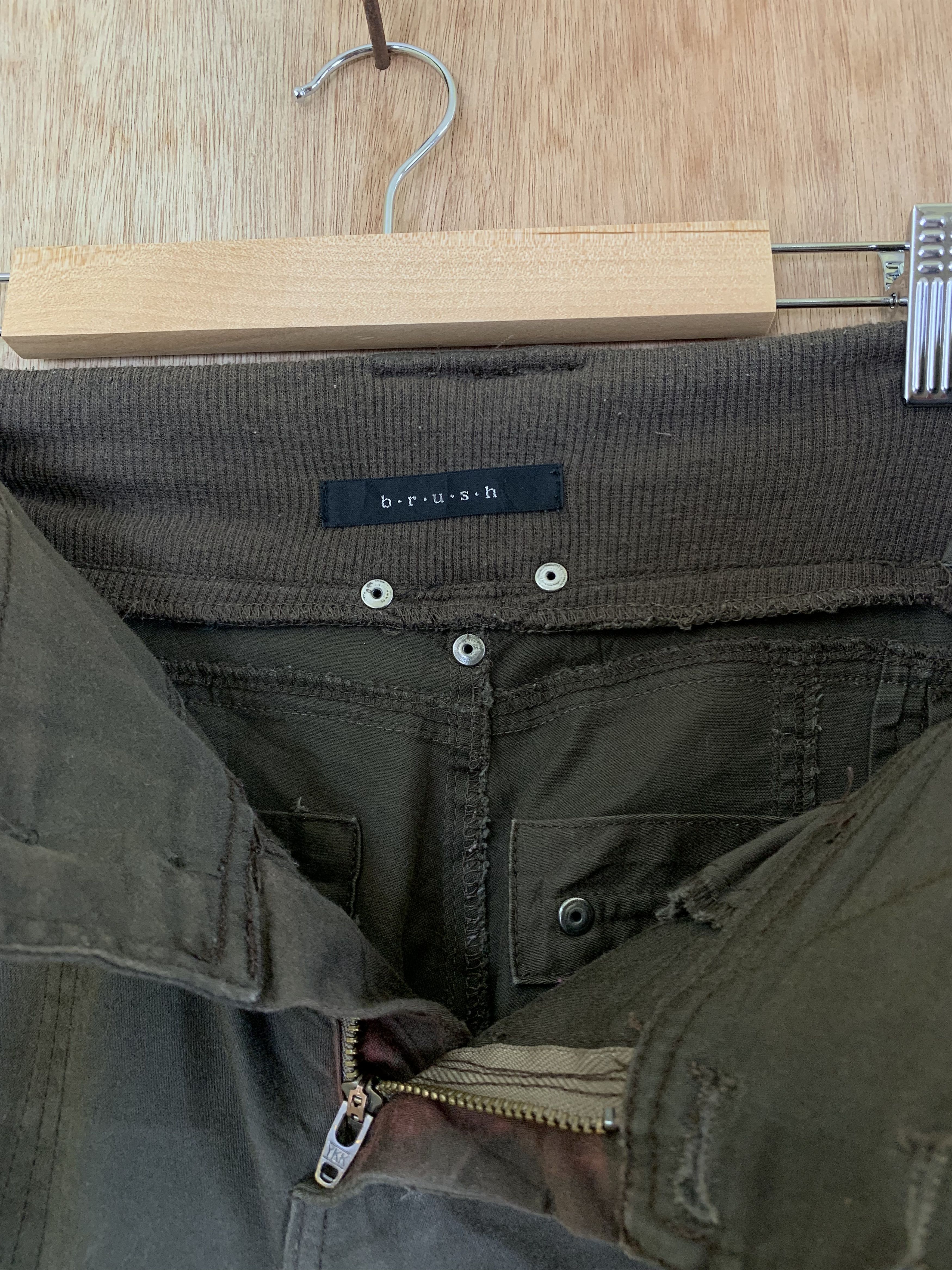 If Six Was Nine Flared Brush Brown Soft Pants Double Knee Vintage Size US 28 / EU 44 - 10 Thumbnail