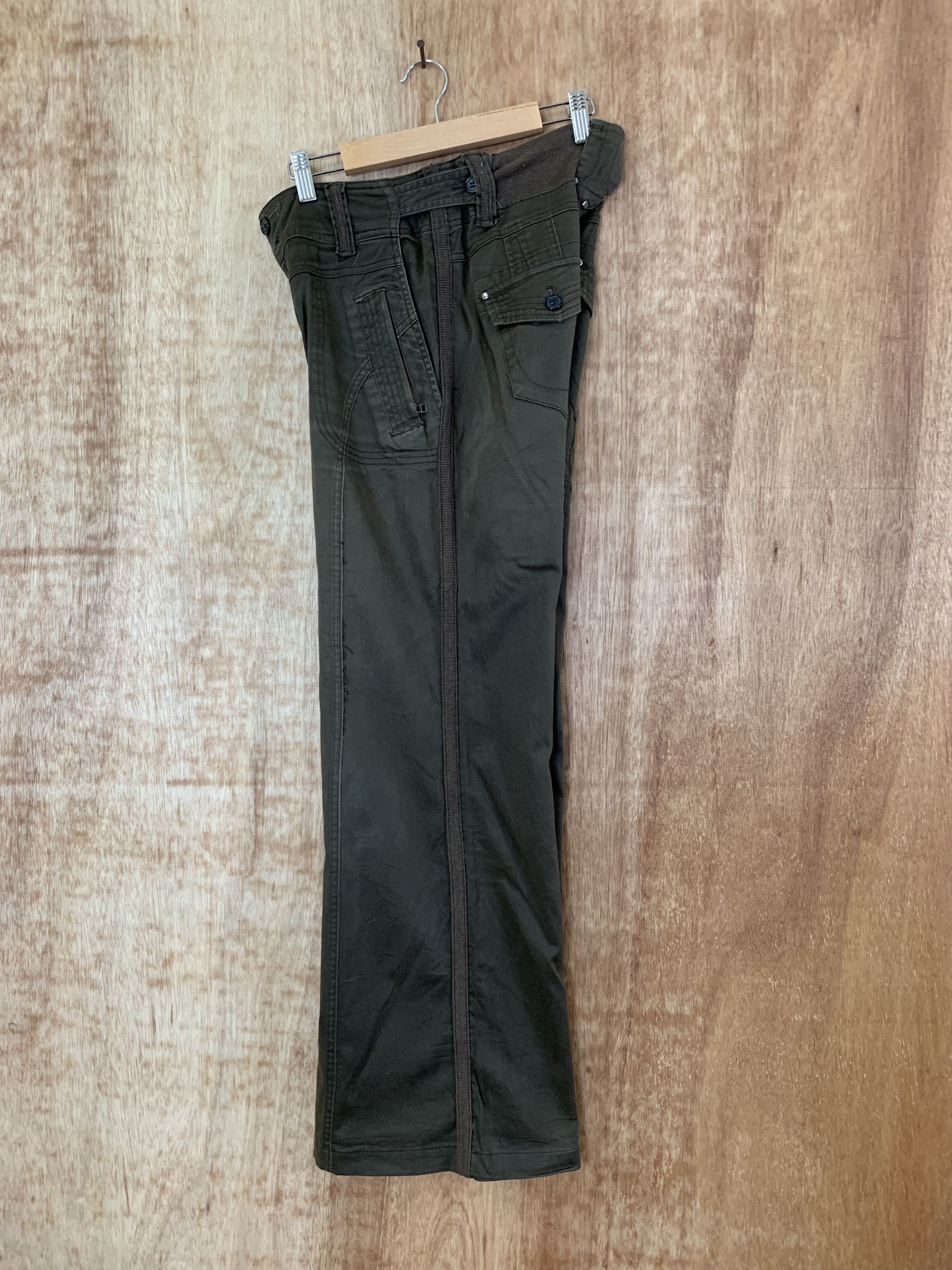 If Six Was Nine Flared Brush Brown Soft Pants Double Knee Vintage Size US 28 / EU 44 - 16 Thumbnail