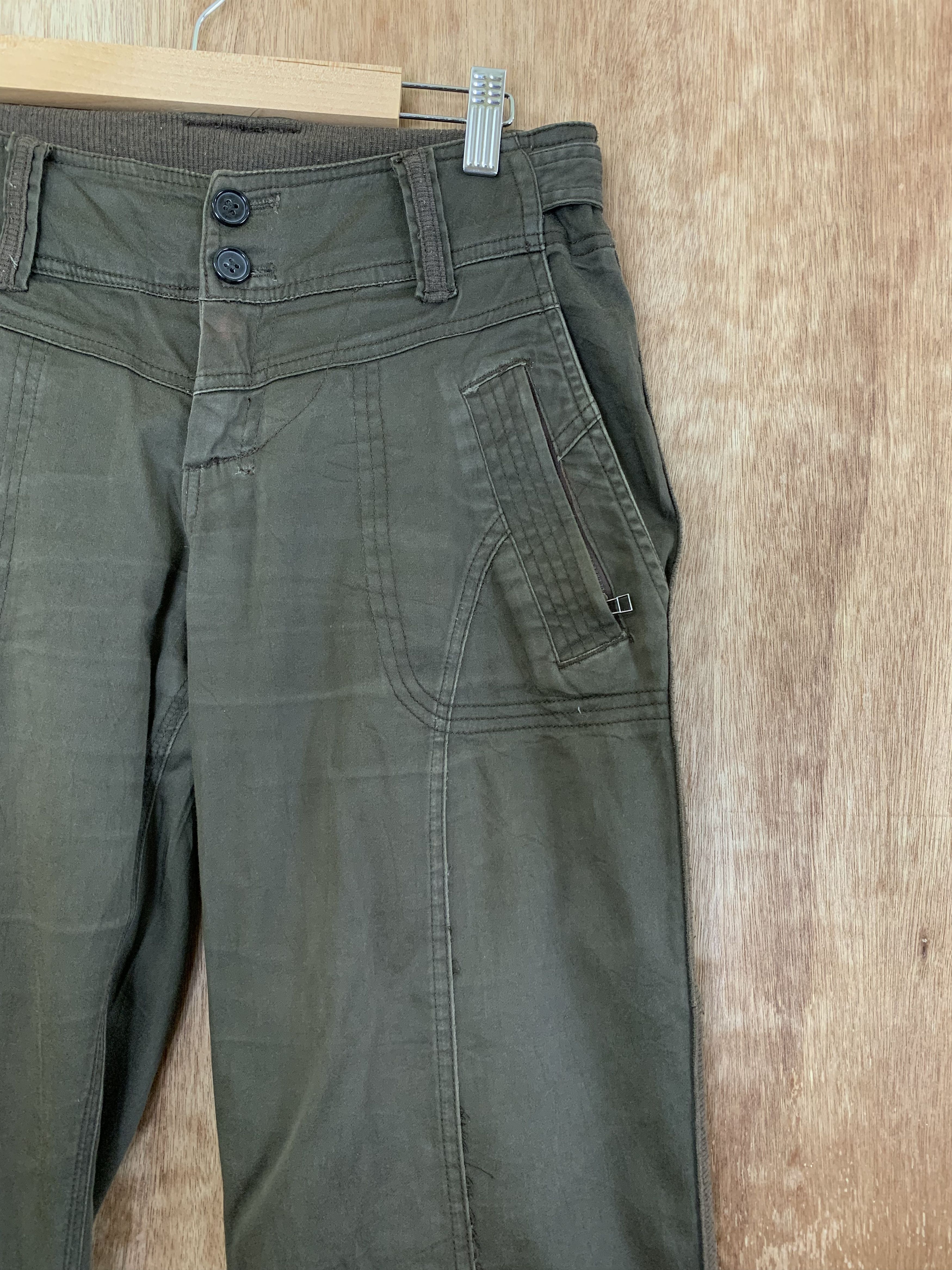 If Six Was Nine Flared Brush Brown Soft Pants Double Knee Vintage Size US 28 / EU 44 - 5 Thumbnail