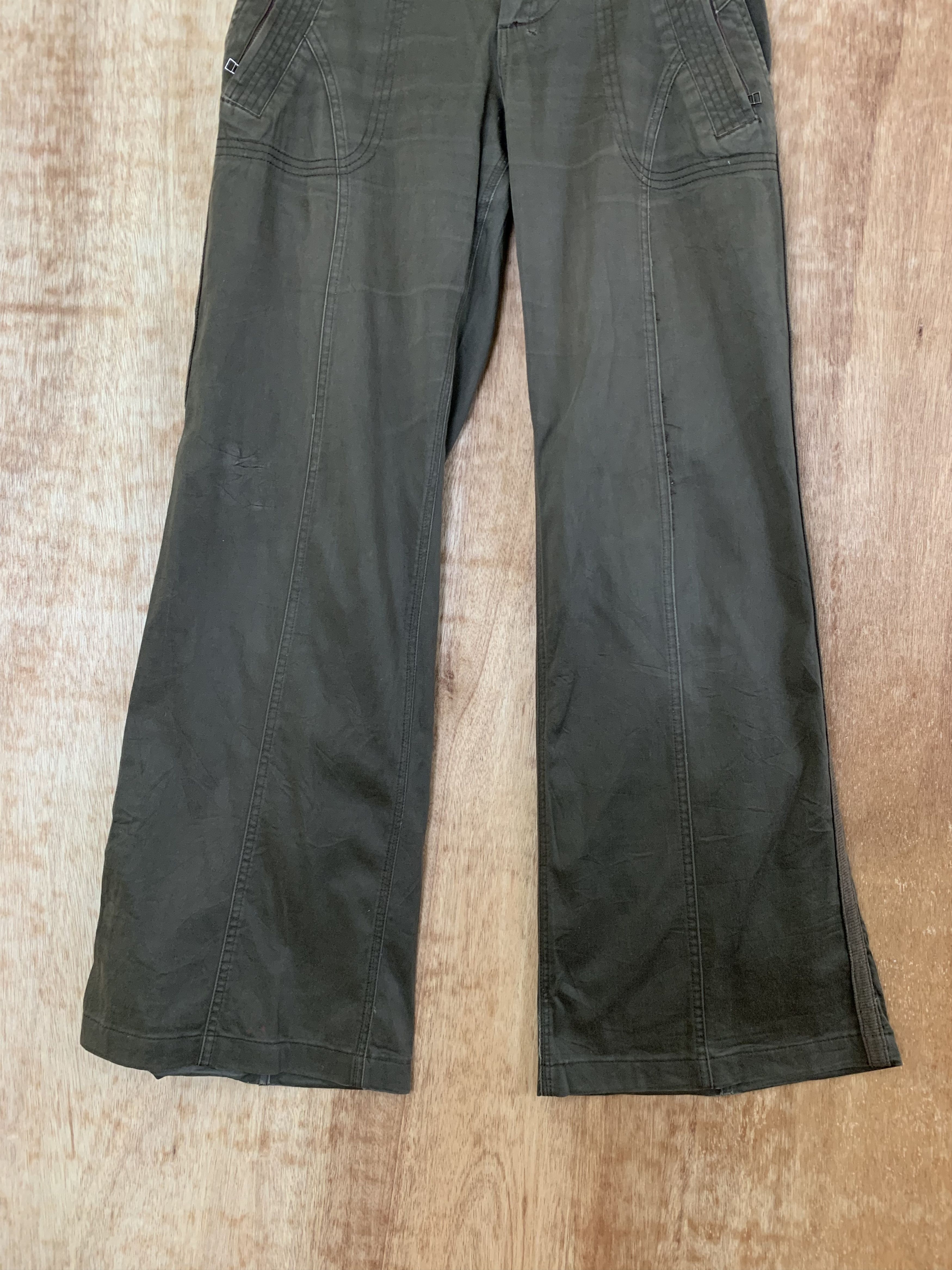 If Six Was Nine Flared Brush Brown Soft Pants Double Knee Vintage Size US 28 / EU 44 - 4 Thumbnail