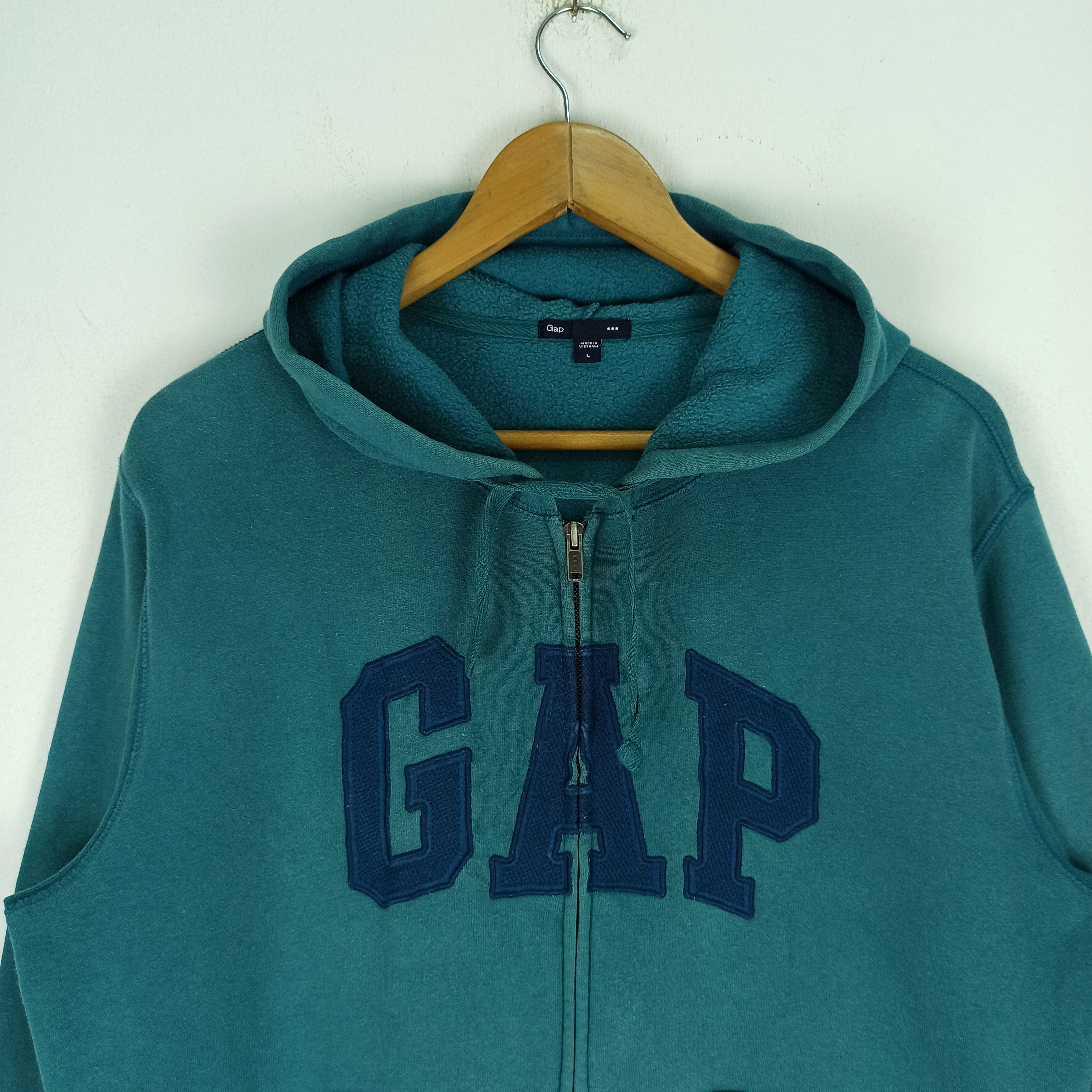 Gap Steal 💥 Y2k Green Gap Hoodie Zipper Travis Scott Style Size US L / EU 52-54 / 3 - 2 Thumbnail