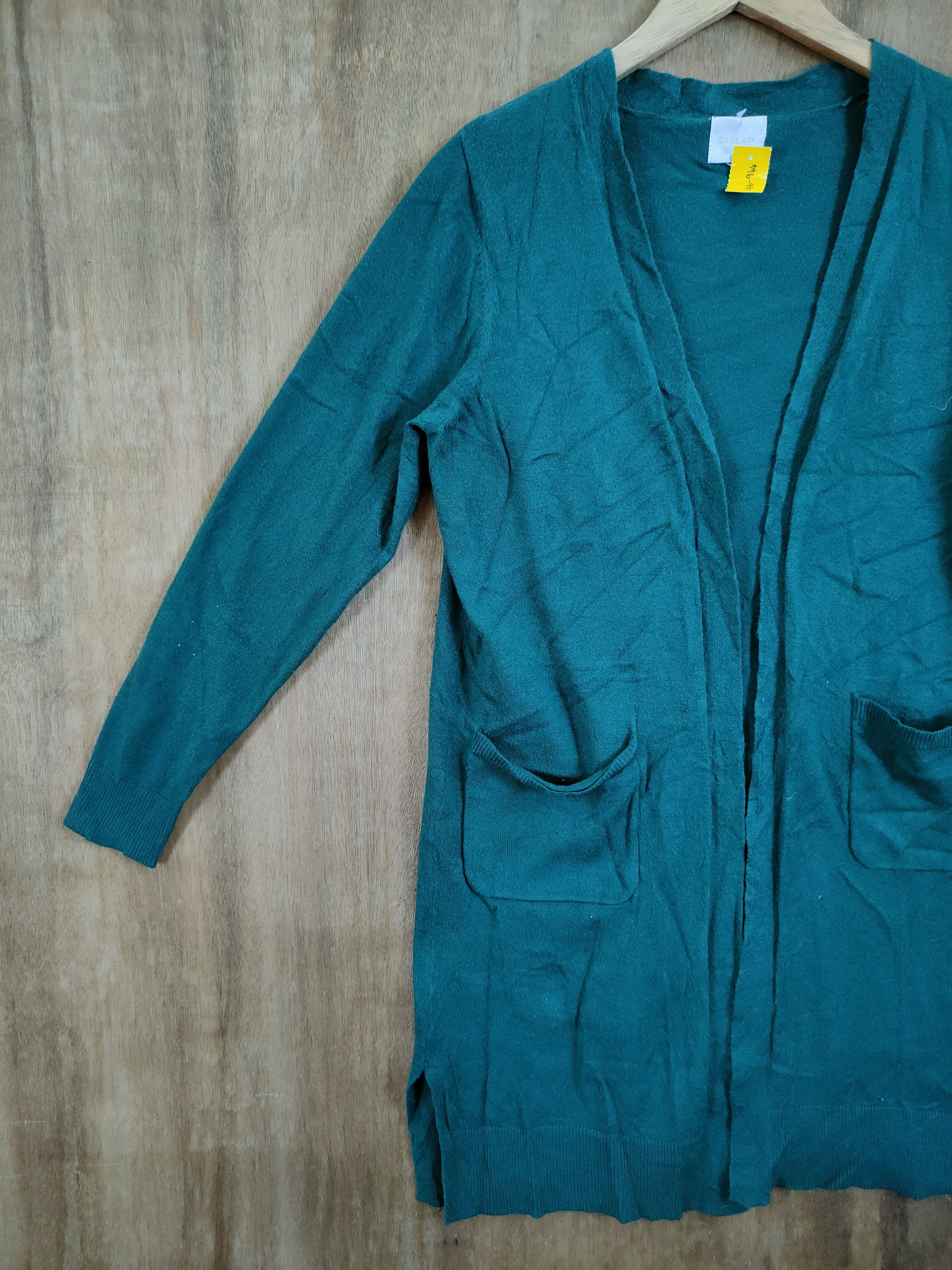 Japanese Brand D Cascata Long cardigan knitwear green #46-944 Size US M / EU 48-50 / 2 - 2 Thumbnail