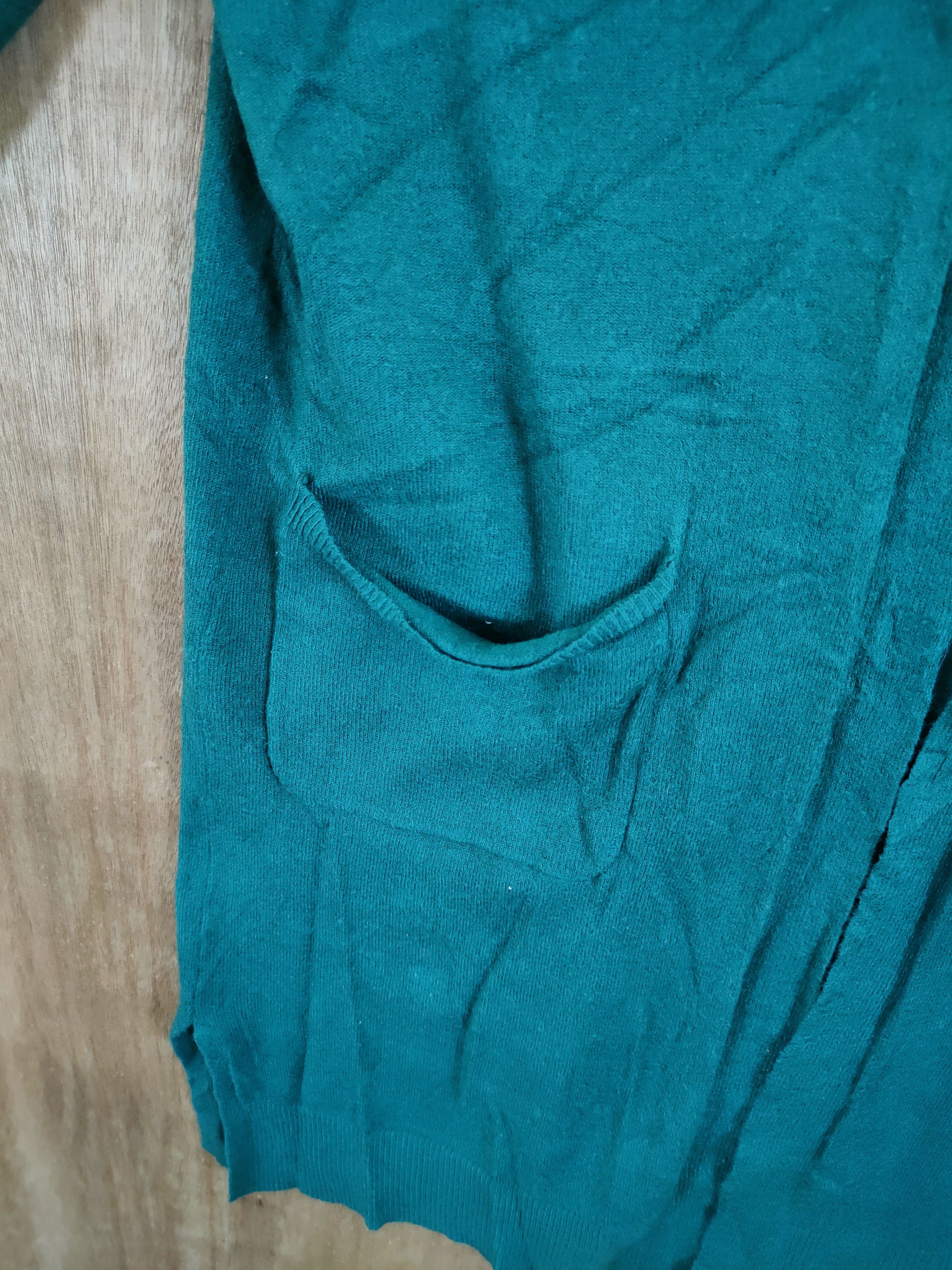 Japanese Brand D Cascata Long cardigan knitwear green #46-944 Size US M / EU 48-50 / 2 - 4 Thumbnail