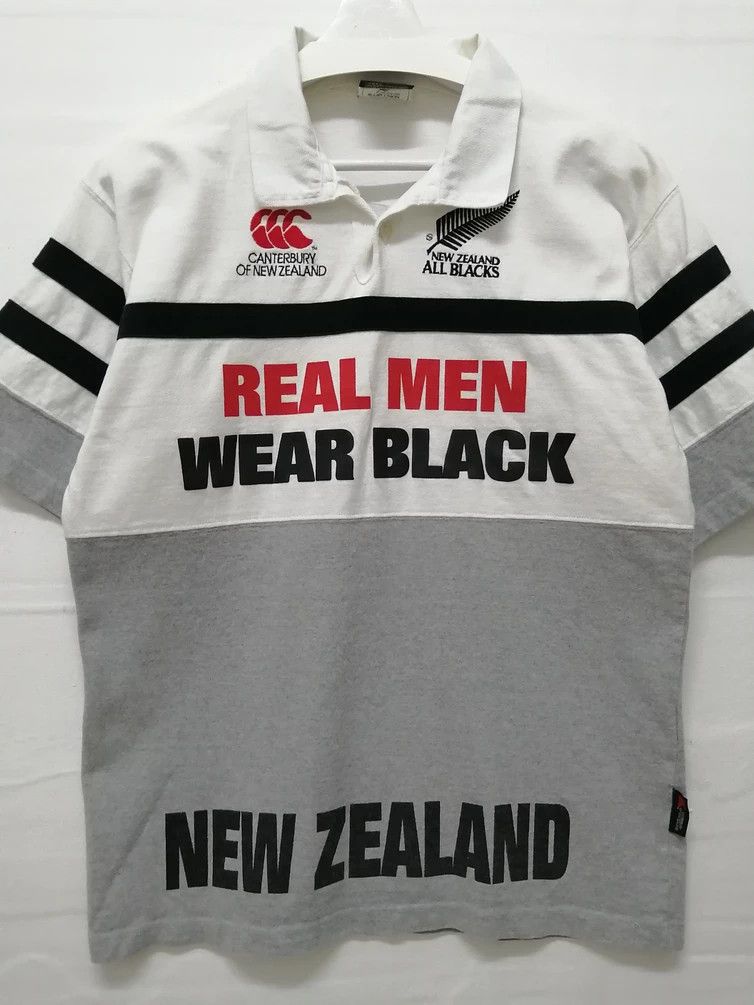 Vintage Vintage CANTERBURY ALL BLACK Polo Shirt - Size M Size US M / EU 48-50 / 2 - 2 Thumbnail