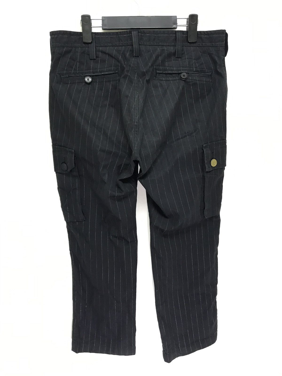 Japanese Brand Made in japan Blueway Cargo Striped Pant Size US 33 - 5 Thumbnail