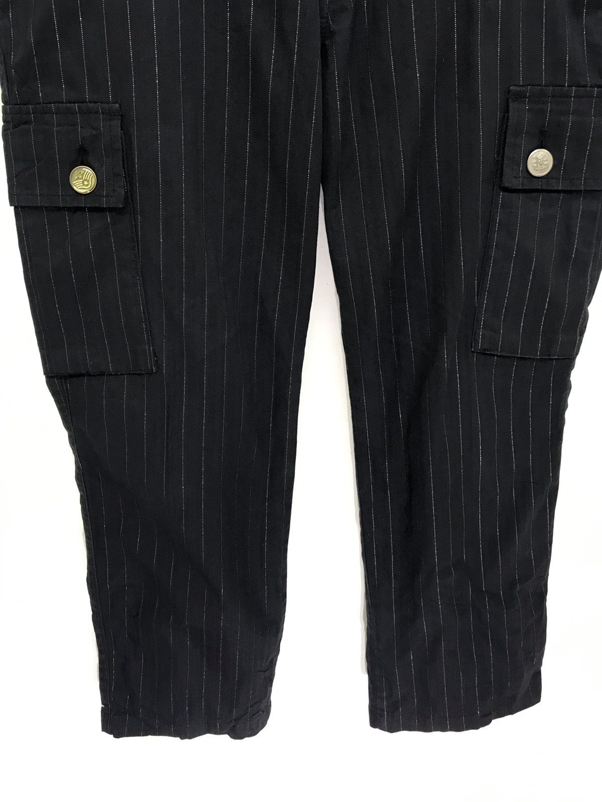 Japanese Brand Made in japan Blueway Cargo Striped Pant Size US 33 - 3 Thumbnail