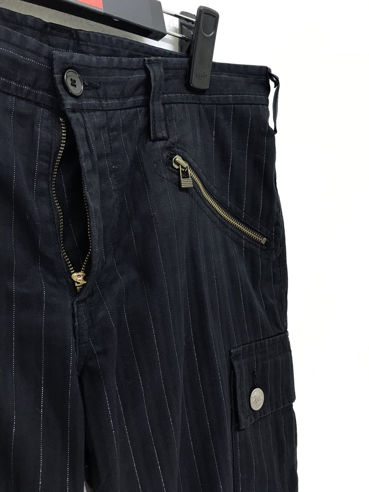 Japanese Brand Made in japan Blueway Cargo Striped Pant Size US 33 - 4 Thumbnail