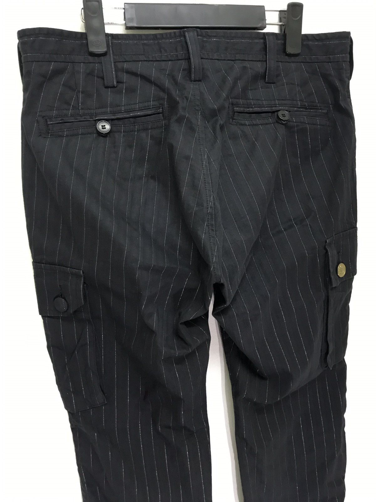 Japanese Brand Made in japan Blueway Cargo Striped Pant Size US 33 - 6 Thumbnail