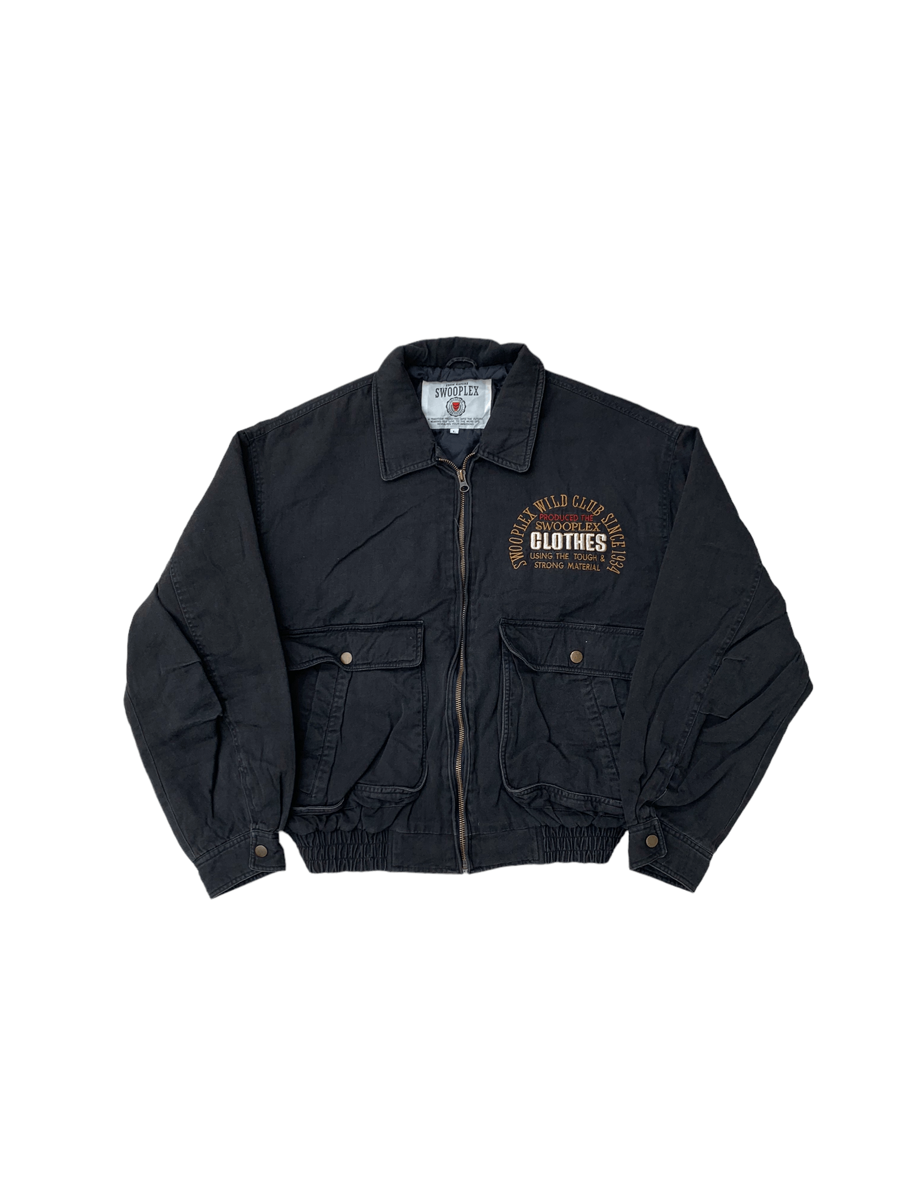 Japanese Brand Vintage Swooplex Wild Club Embroidery Quilted Lined Bomber Size US M / EU 48-50 / 2 - 2 Thumbnail