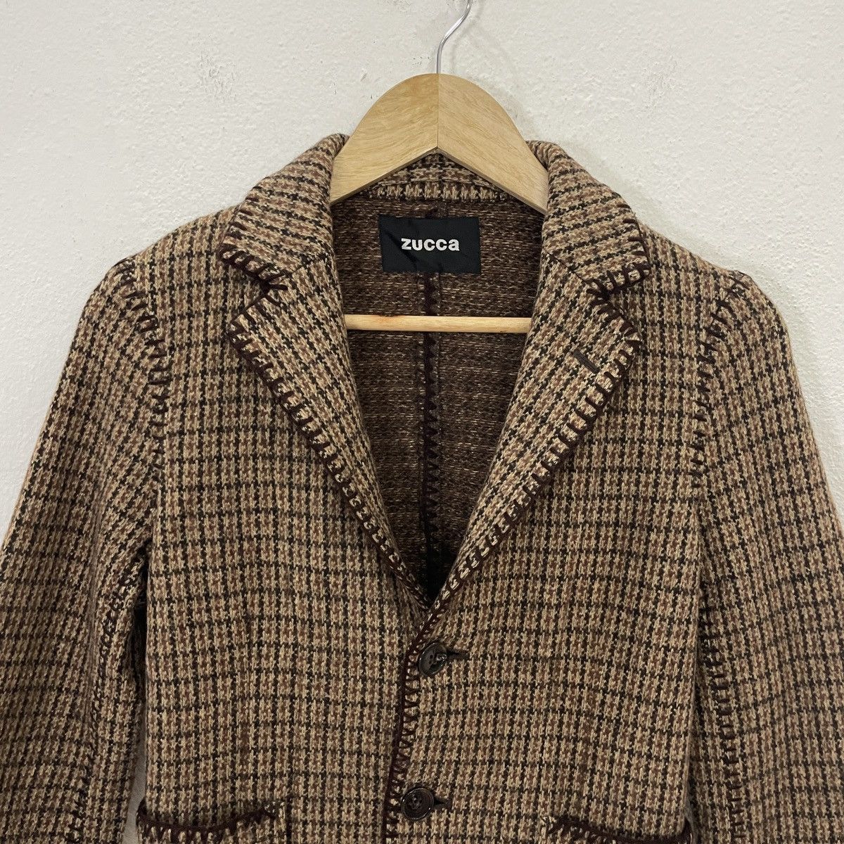 Issey Miyake Vintage Zucca By Issey Miyake Tweed Jacket Size M / US 6-8 / IT 42-44 - 4 Thumbnail