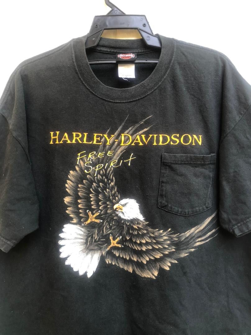 Harley Davidson × Vintage Vintage Harley Davidson Eagle Motorcycle Designer Fashion Size US XL / EU 56 / 4 - 3 Thumbnail