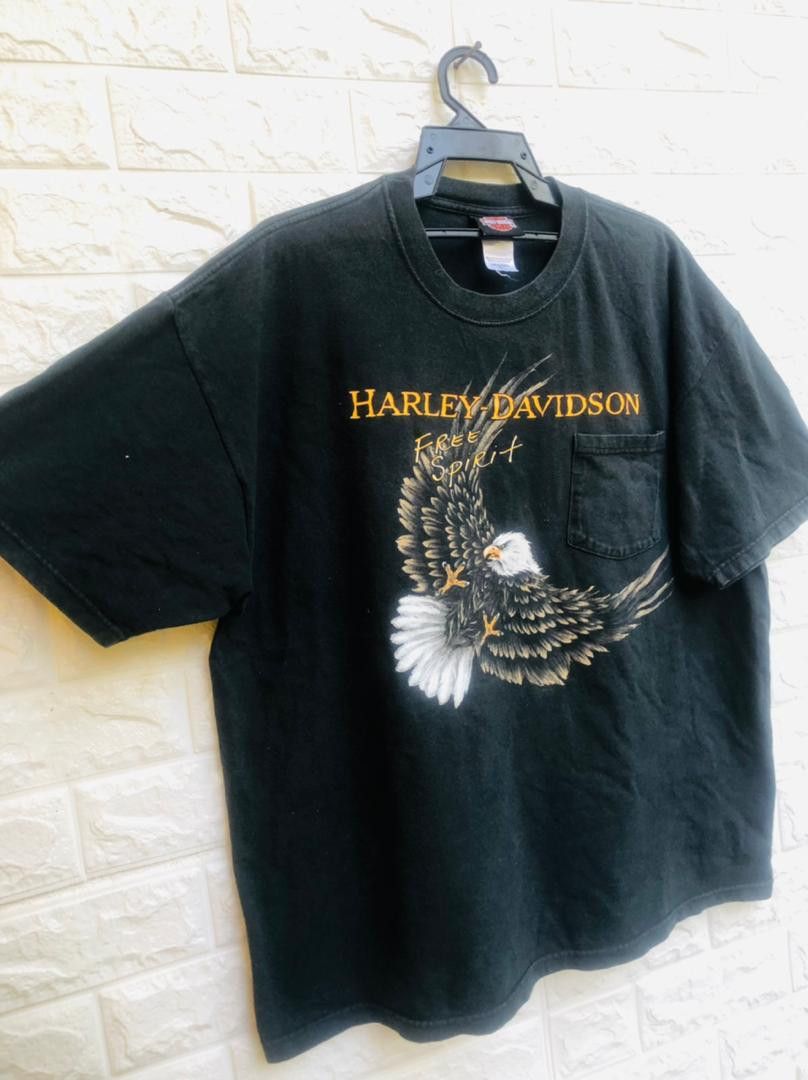 Harley Davidson × Vintage Vintage Harley Davidson Eagle Motorcycle Designer Fashion Size US XL / EU 56 / 4 - 4 Thumbnail