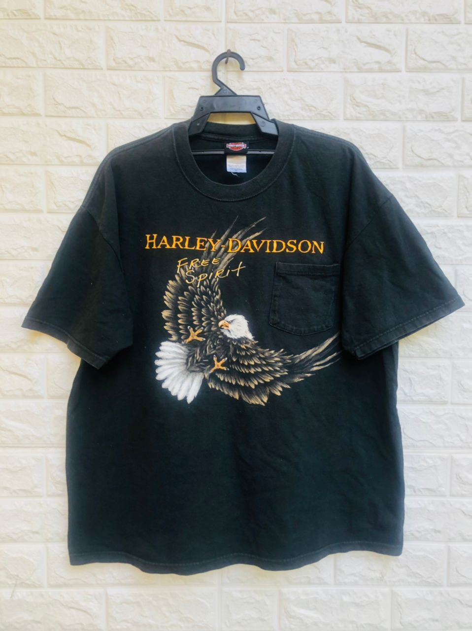 Harley Davidson × Vintage Vintage Harley Davidson Eagle Motorcycle Designer Fashion Size US XL / EU 56 / 4 - 1 Thumbnail