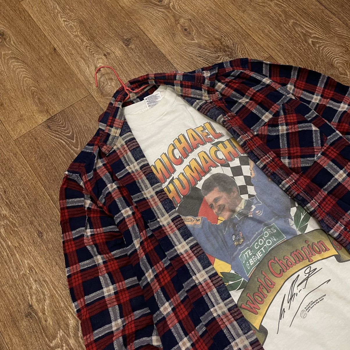 Vintage Vintage 90s Plaid Shirt Oversized Grunge Baggy Faded Red S Size US S / EU 44-46 / 1 - 6 Thumbnail