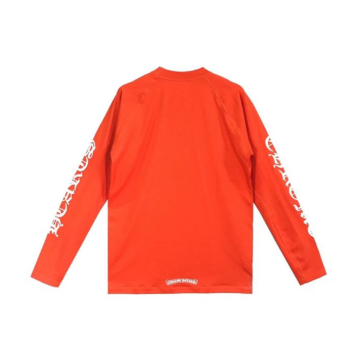 Chrome Hearts Chrome Hearts Horseshoe Long Sleeve Cycling Jersey ORANGE ...