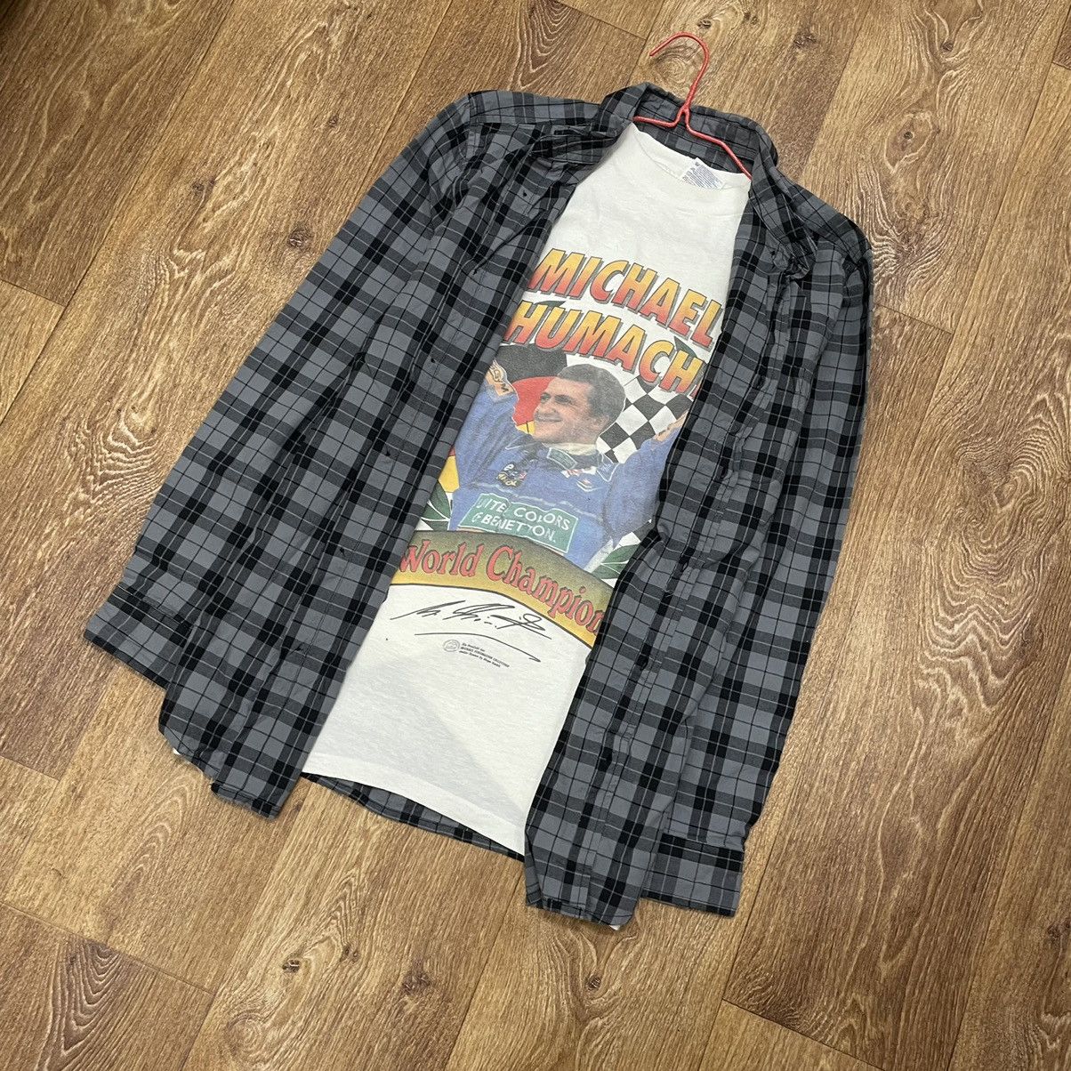 Vintage Vintage 90s Plaid Flannel Shirt Oversized Grunge Y2K Logo L Size US L / EU 52-54 / 3 - 5 Thumbnail