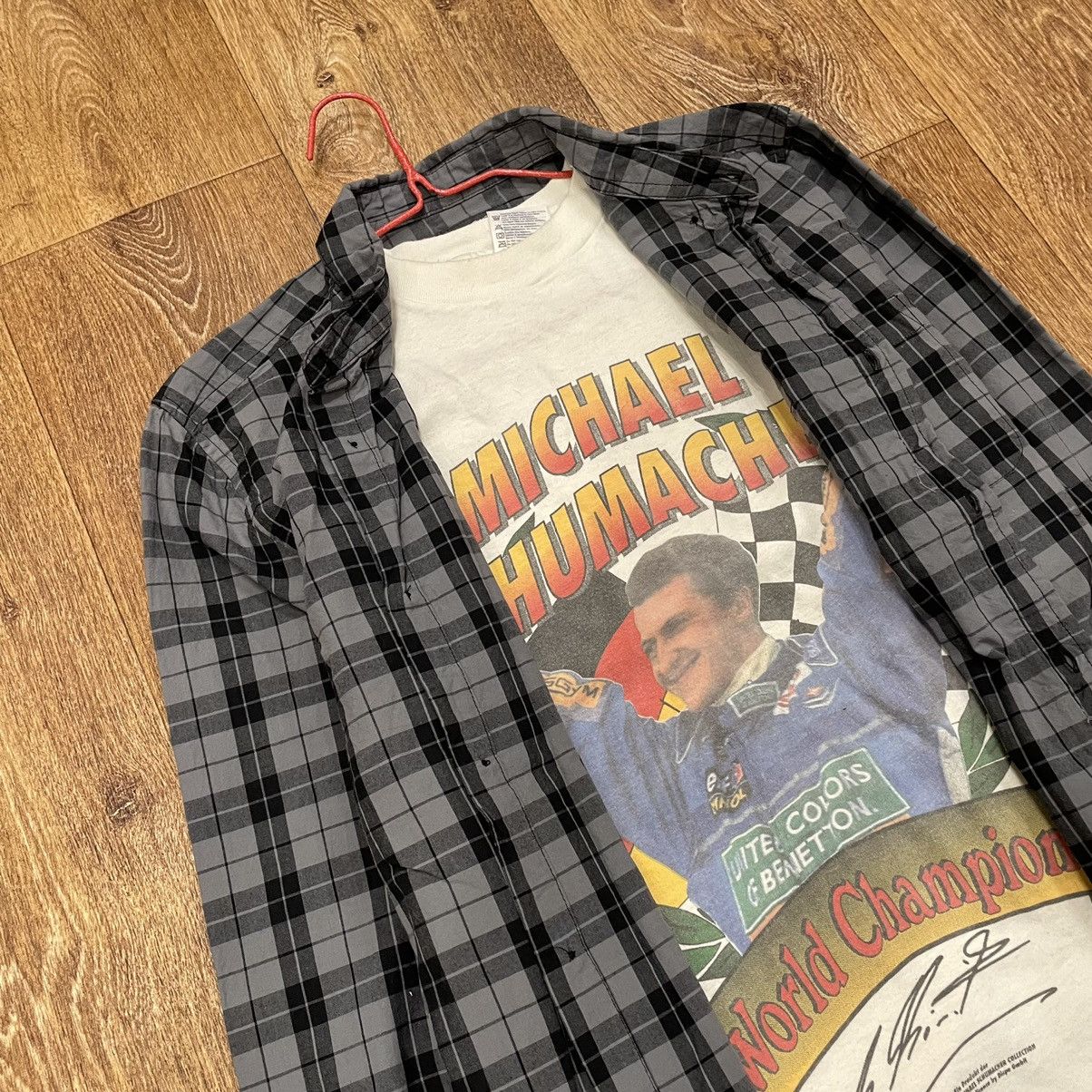 Vintage Vintage 90s Plaid Flannel Shirt Oversized Grunge Y2K Logo L Size US L / EU 52-54 / 3 - 6 Thumbnail