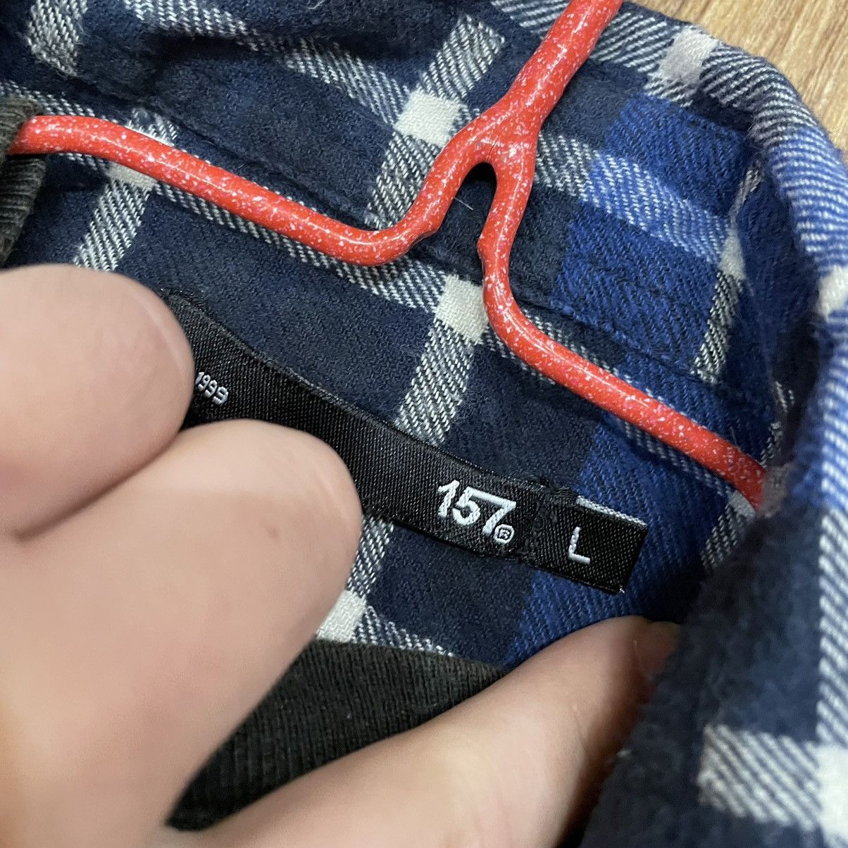 Vintage Vintage 90s Blue Plaid Flannel Shirt Oversized Grunge Logo L Size US L / EU 52-54 / 3 - 6 Thumbnail