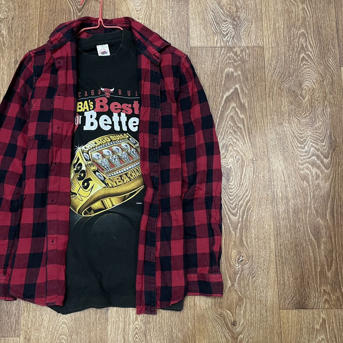 Vintage Vintage Y2K Red Black Checkered Shirt Grunge Streetwear S Size US S / EU 44-46 / 1 - 2 Thumbnail